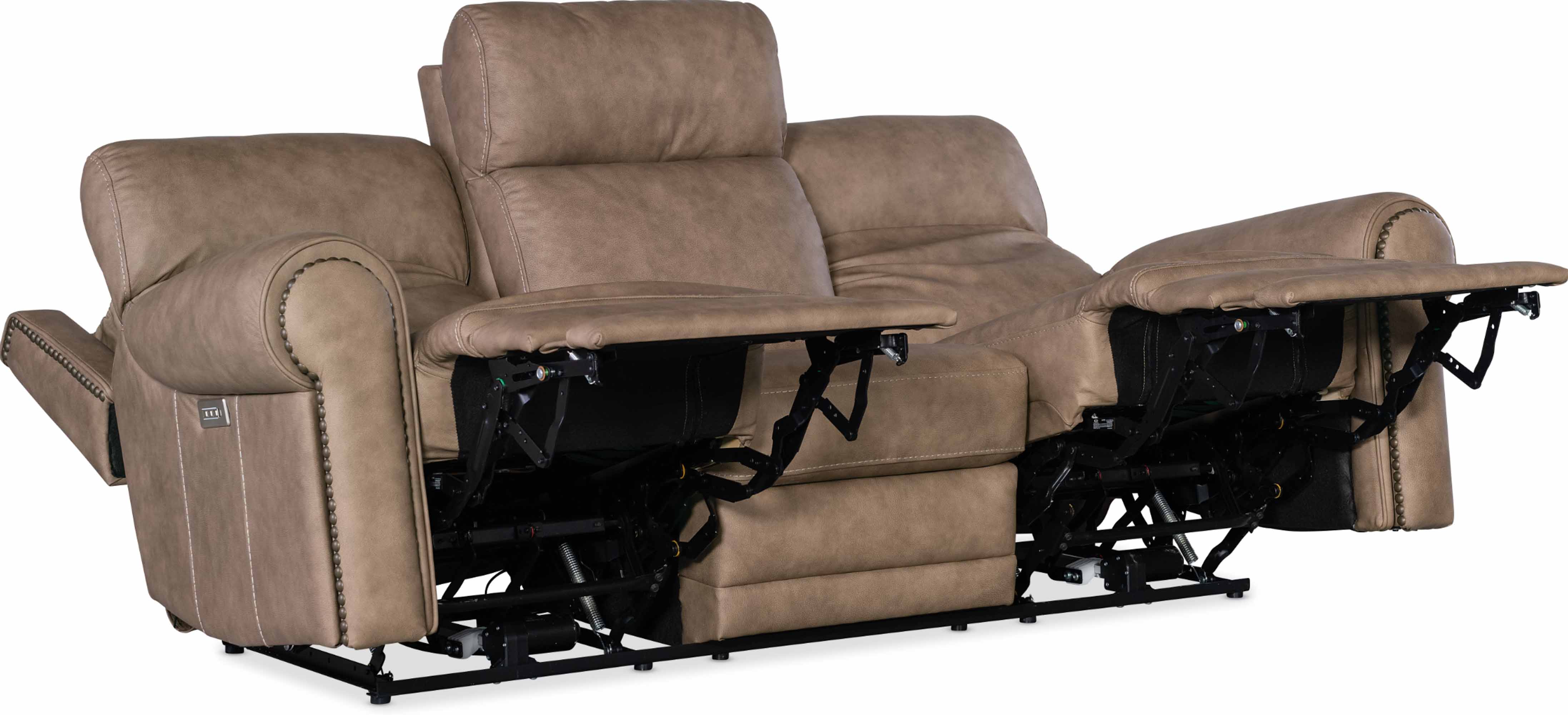 Dustin Leather Power Reclining Sofa With Articulating Headrest And Lumbar - Image 8