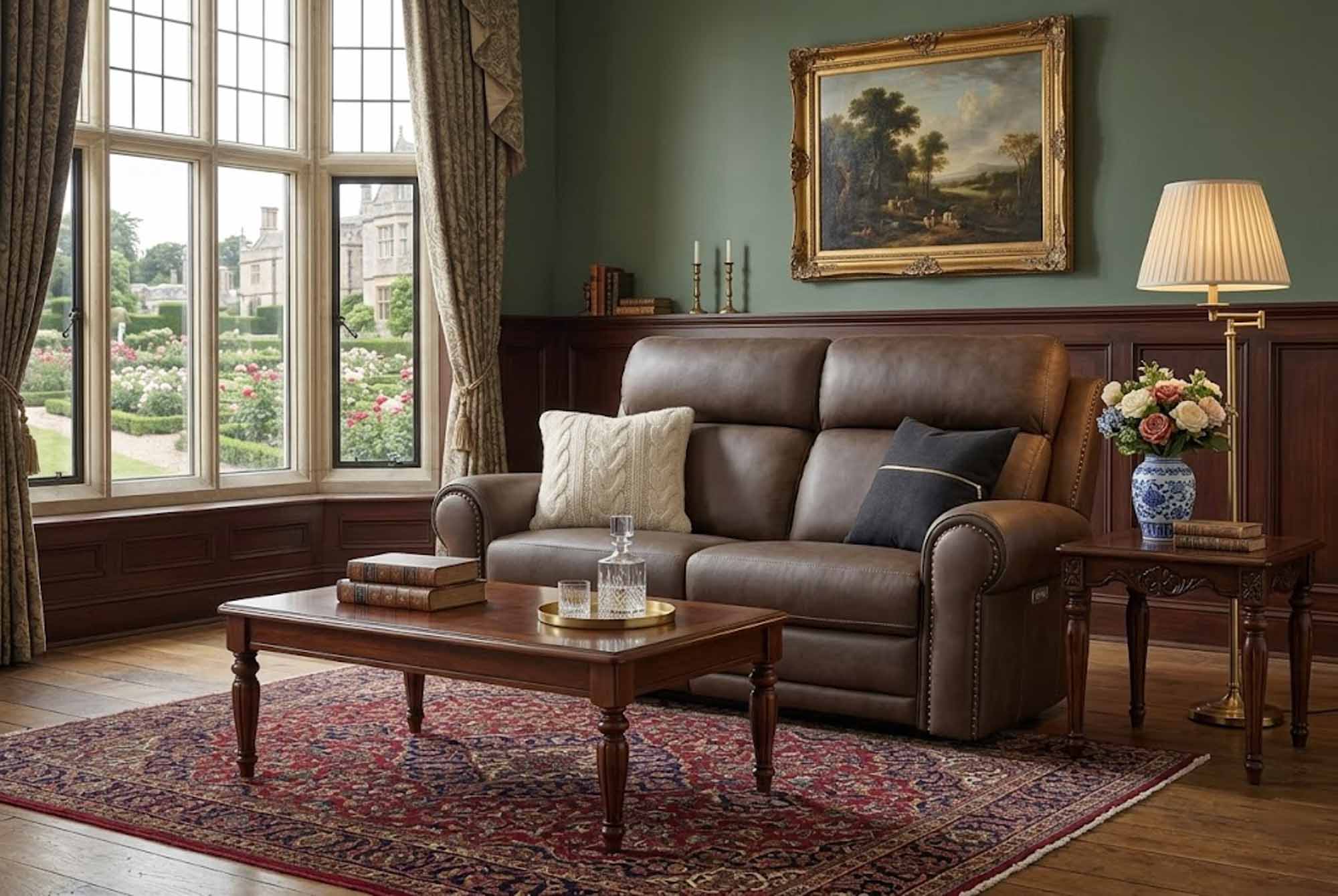 Dustin Leather Power Reclining Loveseat With Articulating Headrest And Lumbar In Brown - Image 9