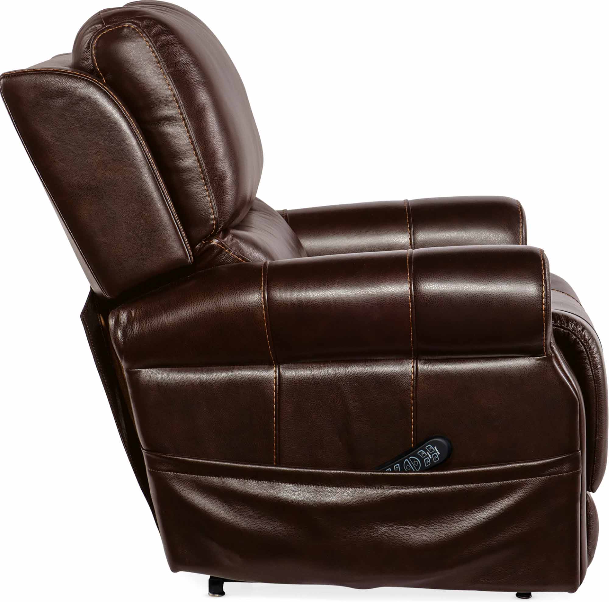 Eisley Leather Power Lift Recliner With Articulating Headrest And Lumbar In Brown - Image 3
