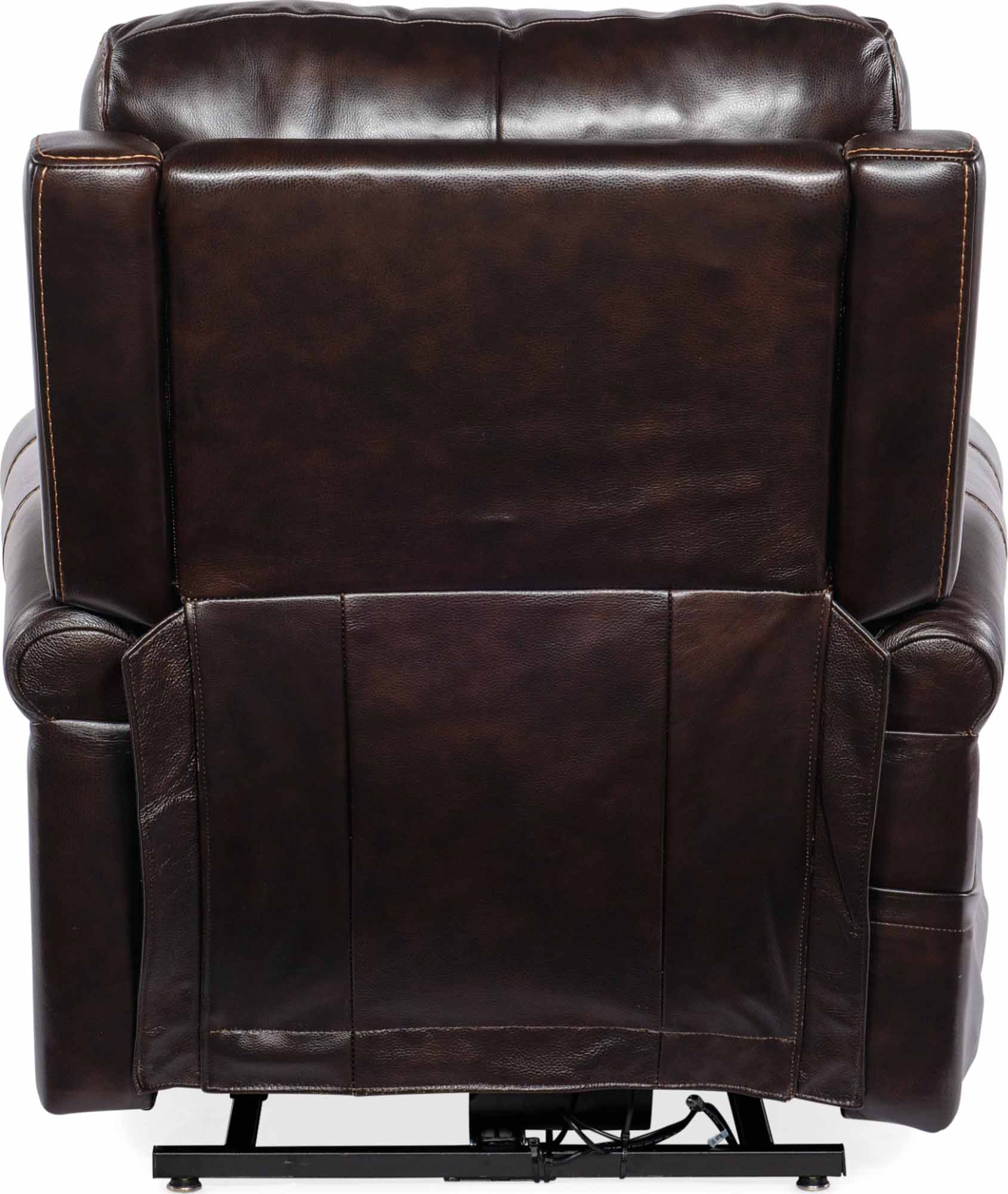 Eisley Leather Power Lift Recliner With Articulating Headrest And Lumbar In Brown - Image 4