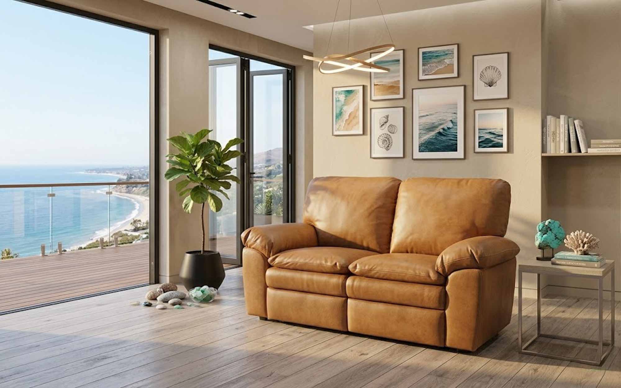 El Dorado Leather Loveseat - Image 2