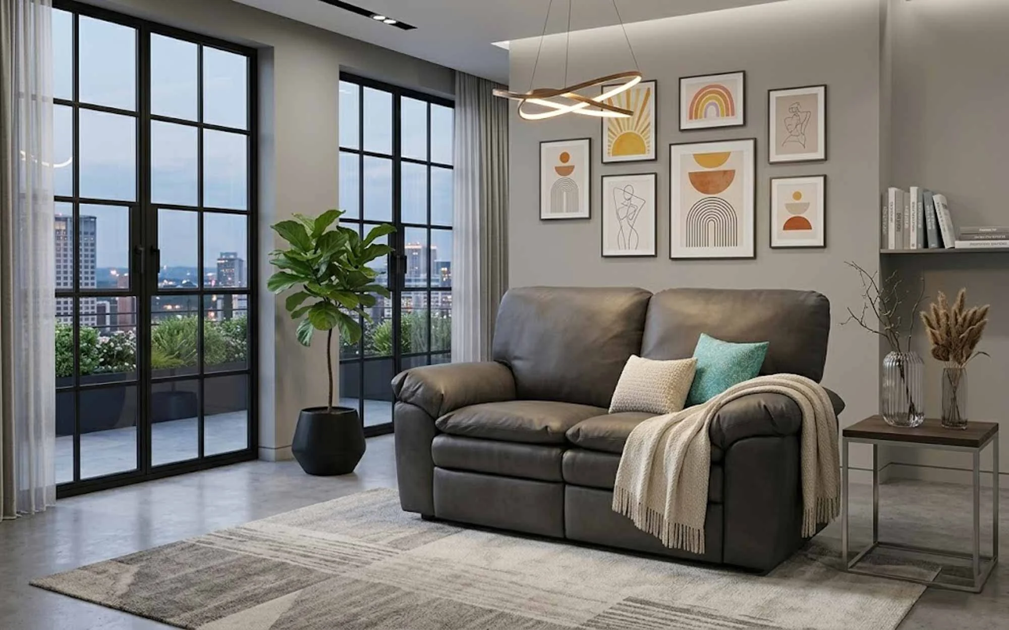 El Dorado Leather Loveseat - Image 4
