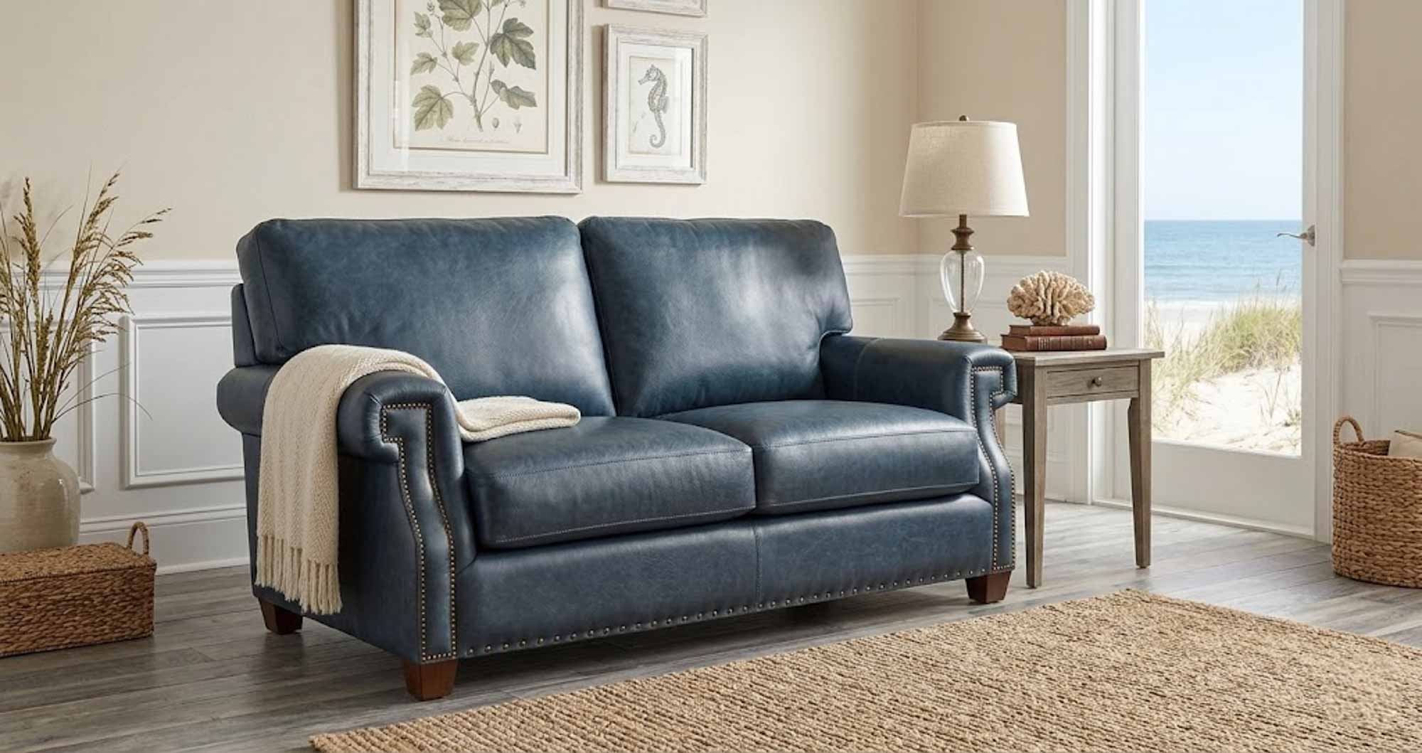 Empire Leather Loveseat - Image 3