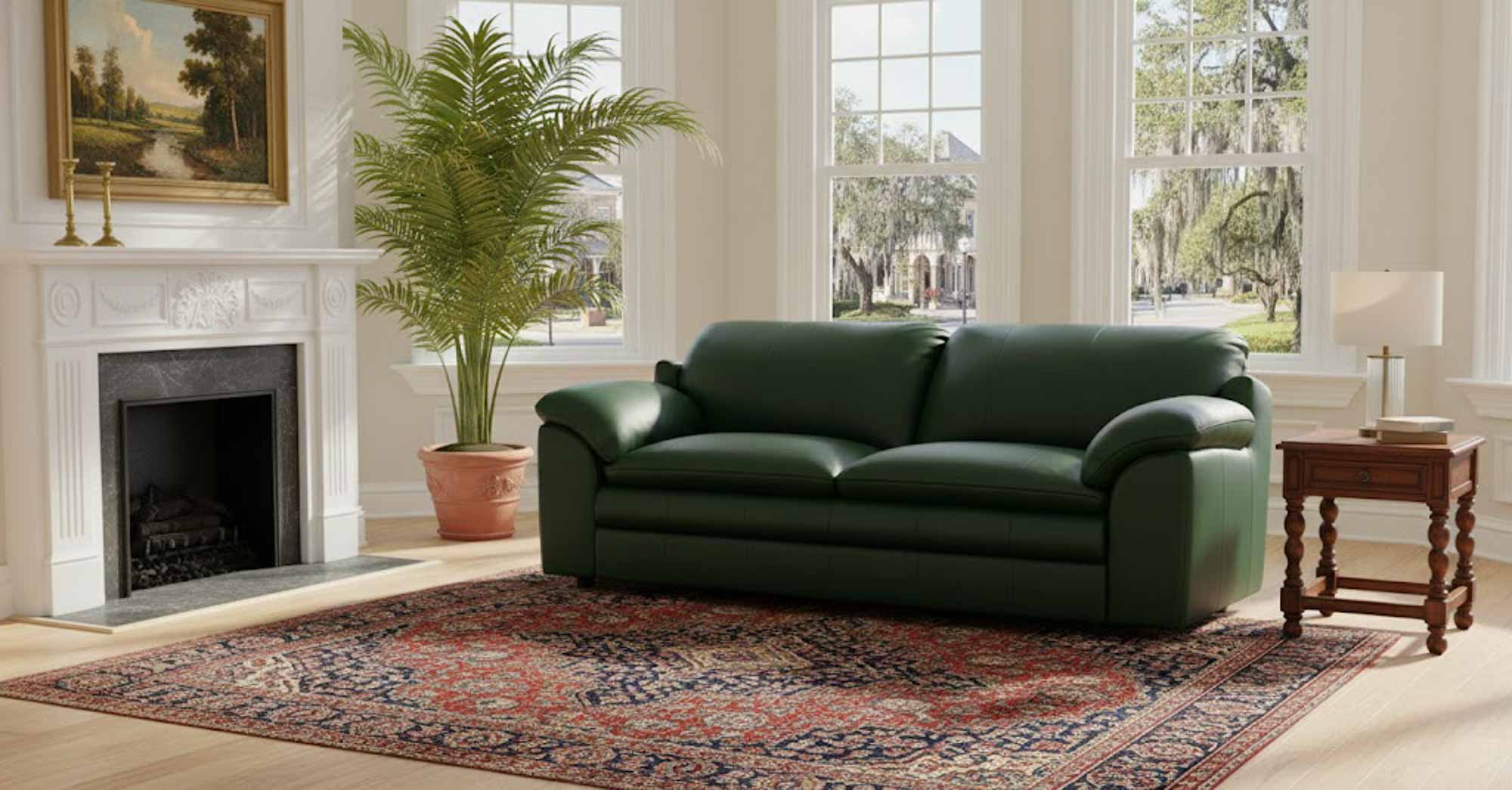 Encino Leather Loveseat - Image 3
