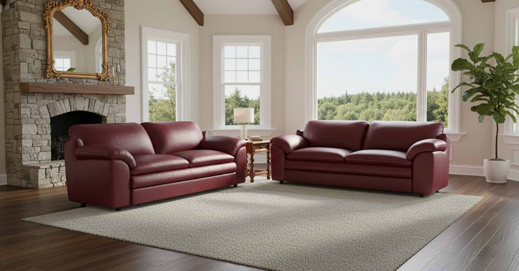 Encino Leather Loveseat - Image 6