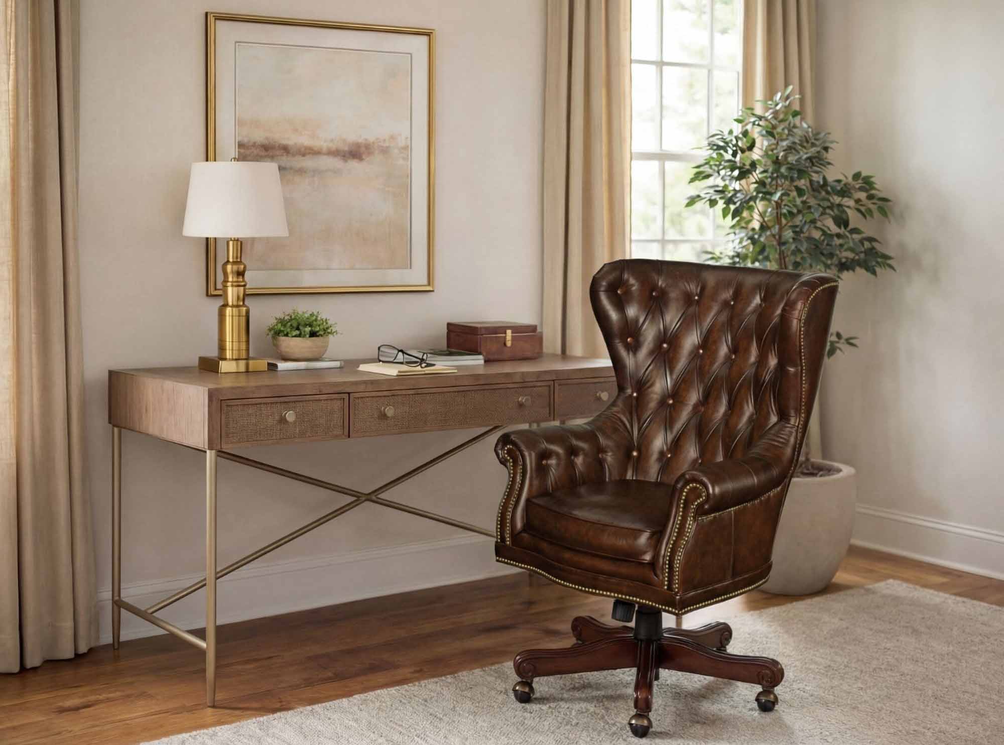 Erin Leather Swivel Tilt Executive Chair - Image 2
