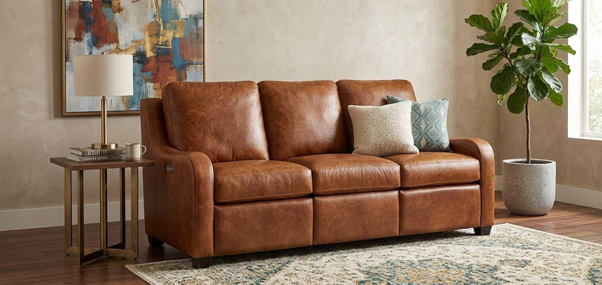 Ethan Leather Power Reclining Sofa With Articulating Headrest - Image 5