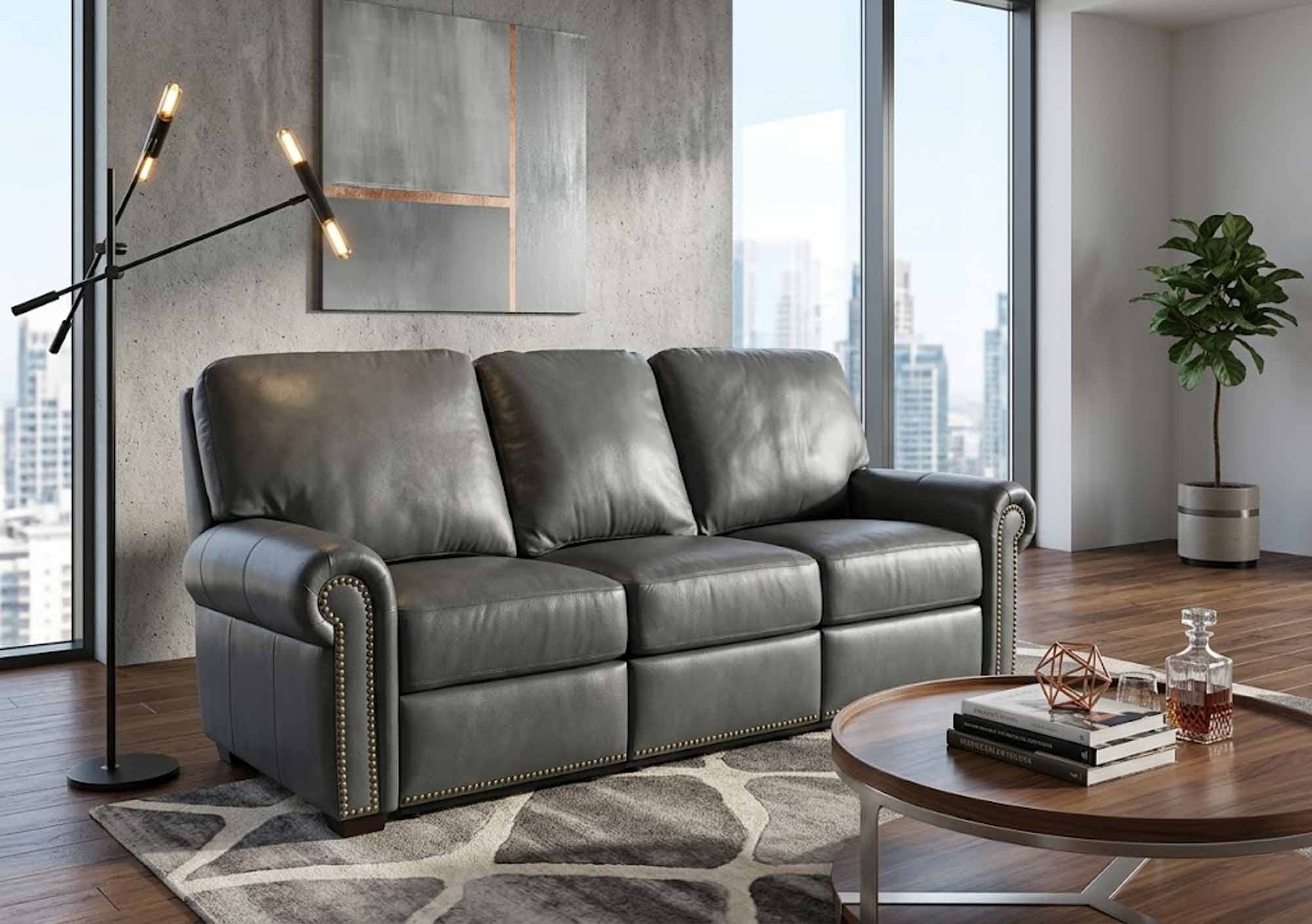 Fairfield Leather Reclining Loveseat - Image 10