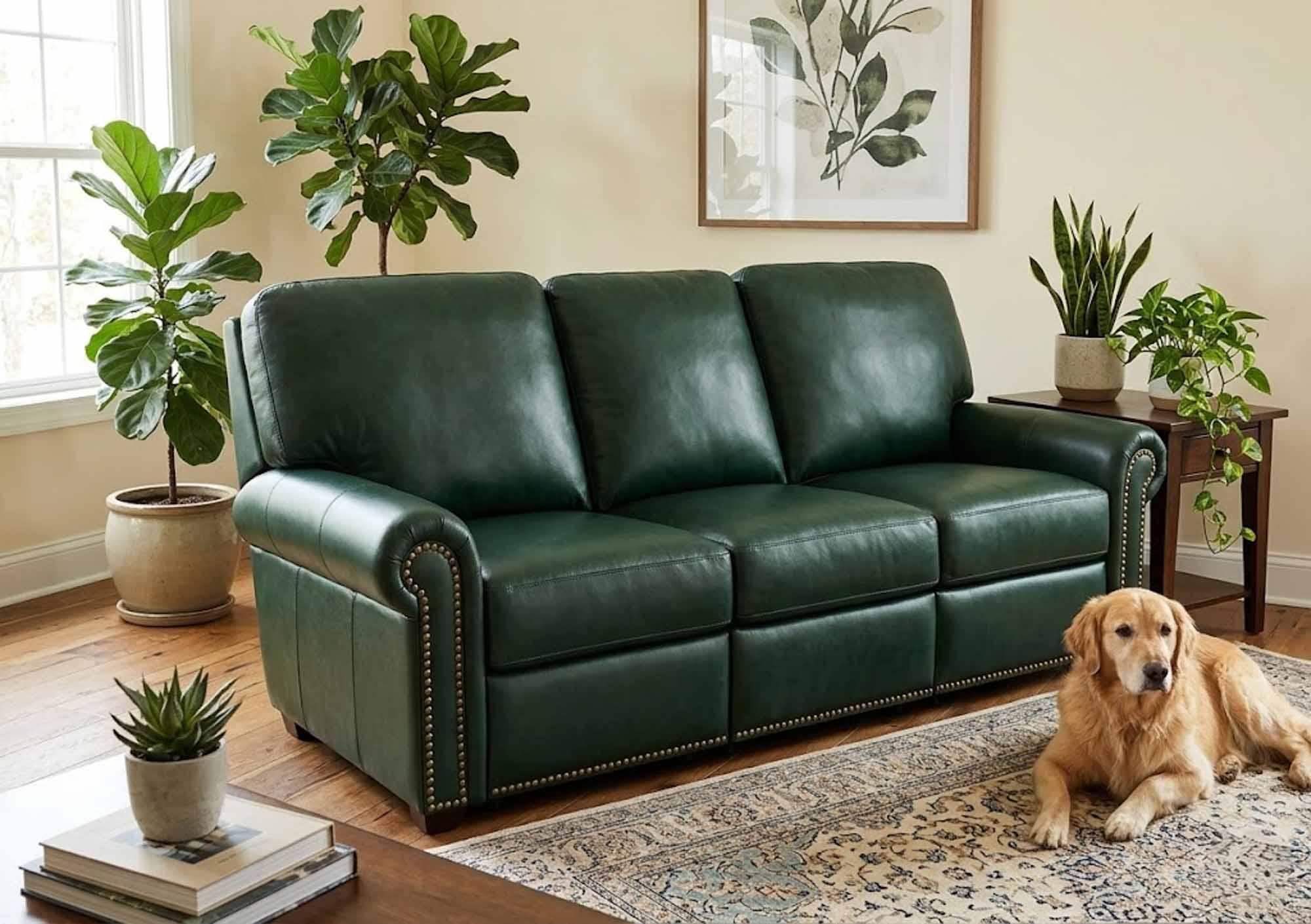 Fairfield Leather Reclining Loveseat - Image 11