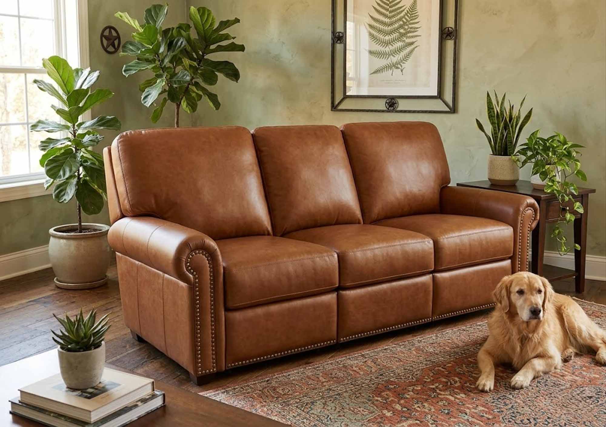 Fairfield Leather Reclining Loveseat - Image 12