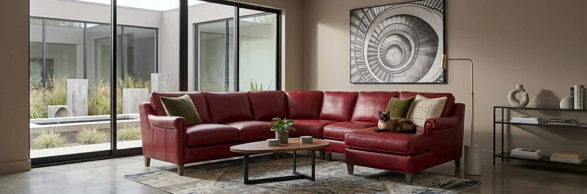 Finley Leather Sectional - Image 6