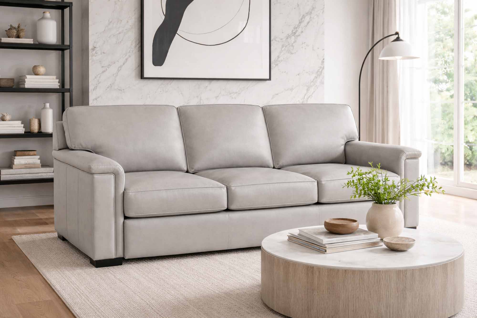 Craig Leather Sofa - Image 6