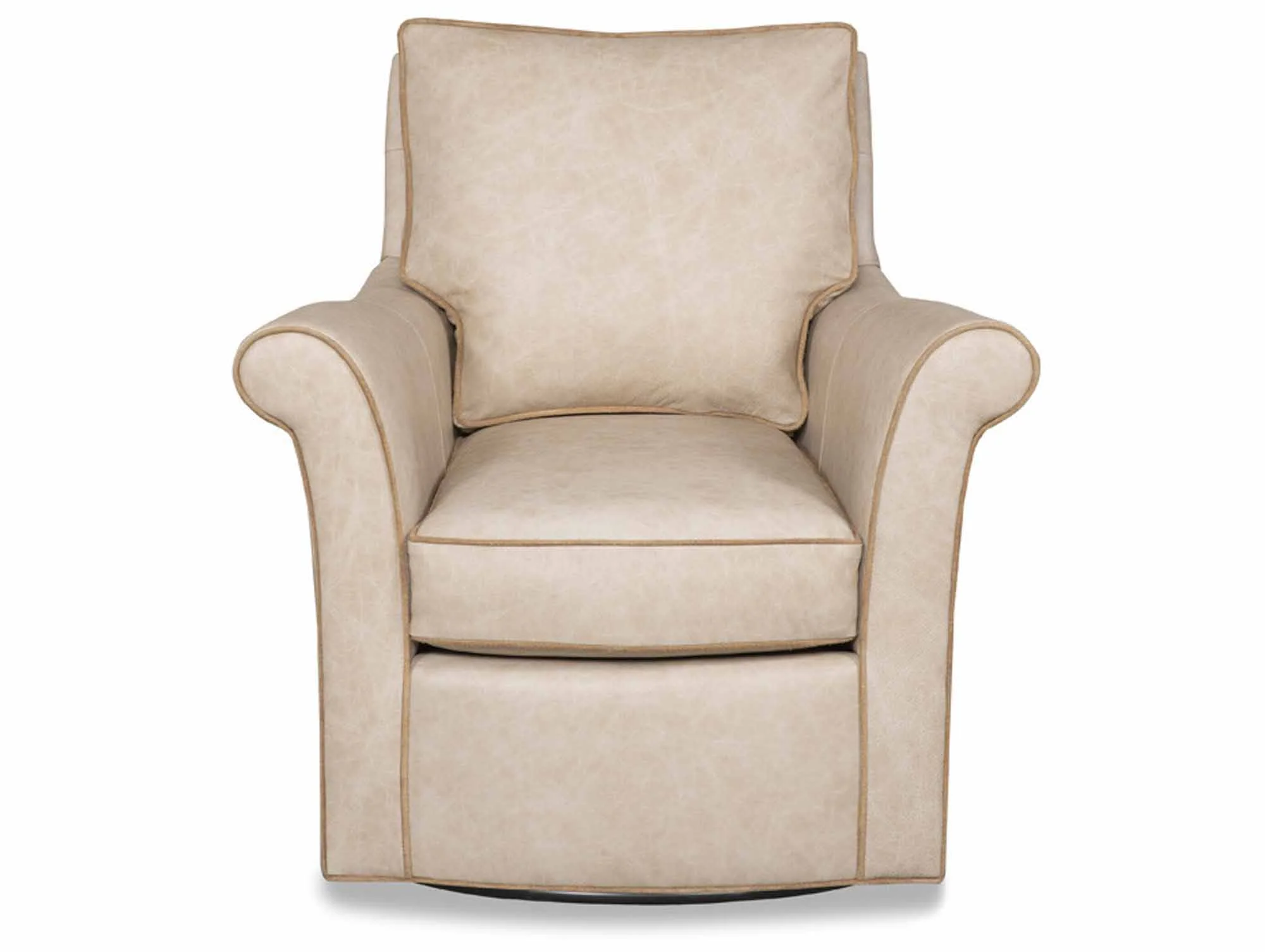 Fleming Leather Swivel Chair - Image 2