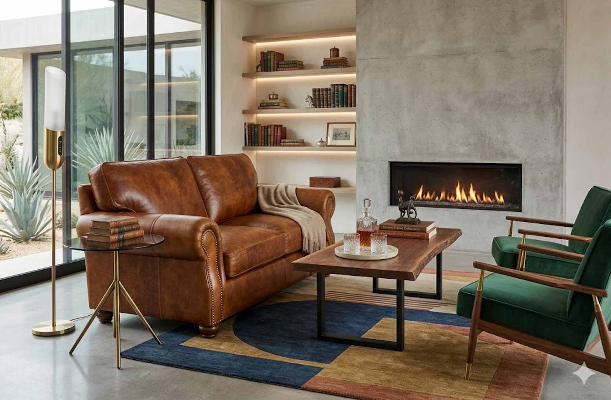 Foster Leather Loveseat - Image 4