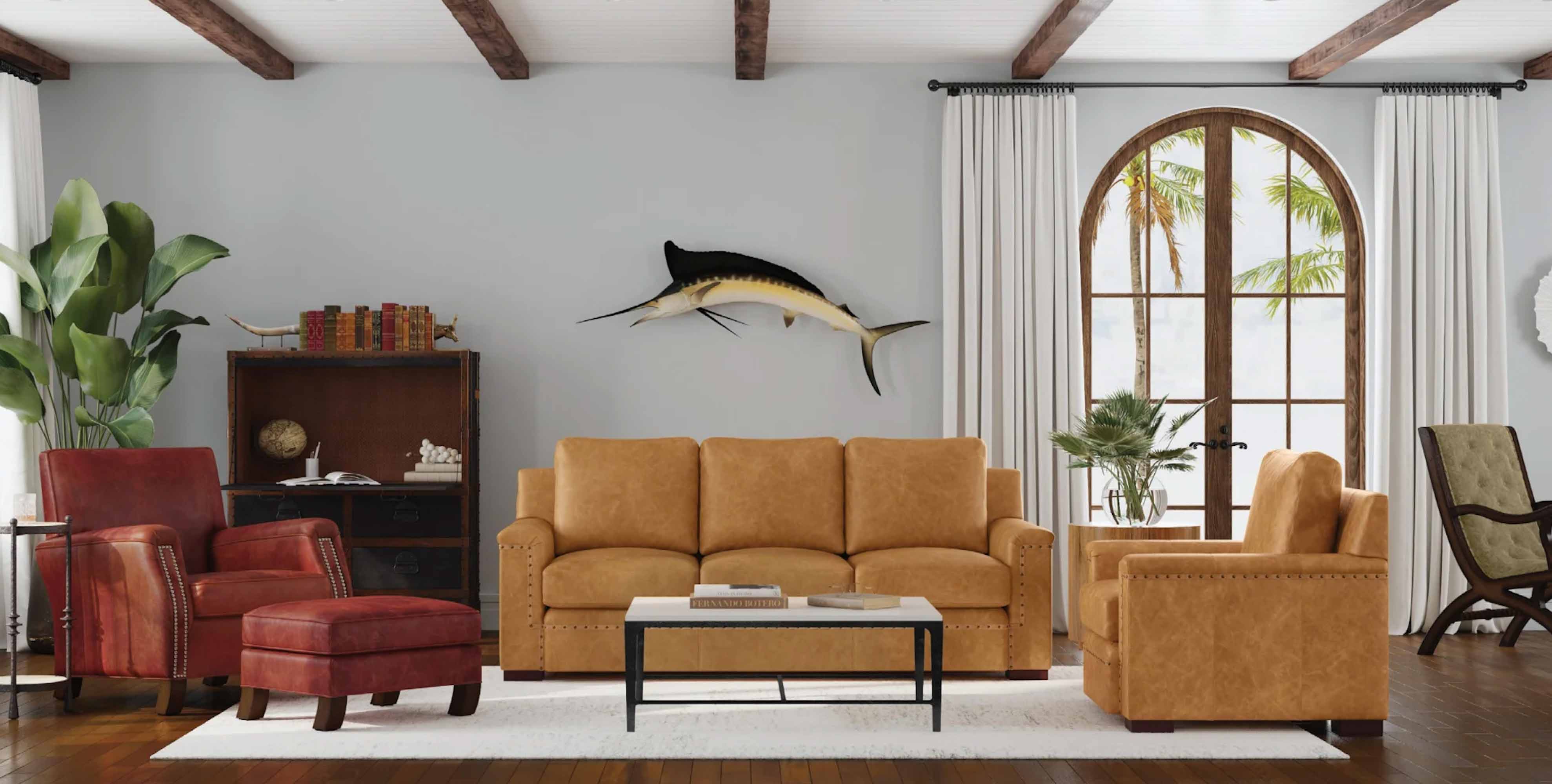 Franklin Leather Sofa - Image 3