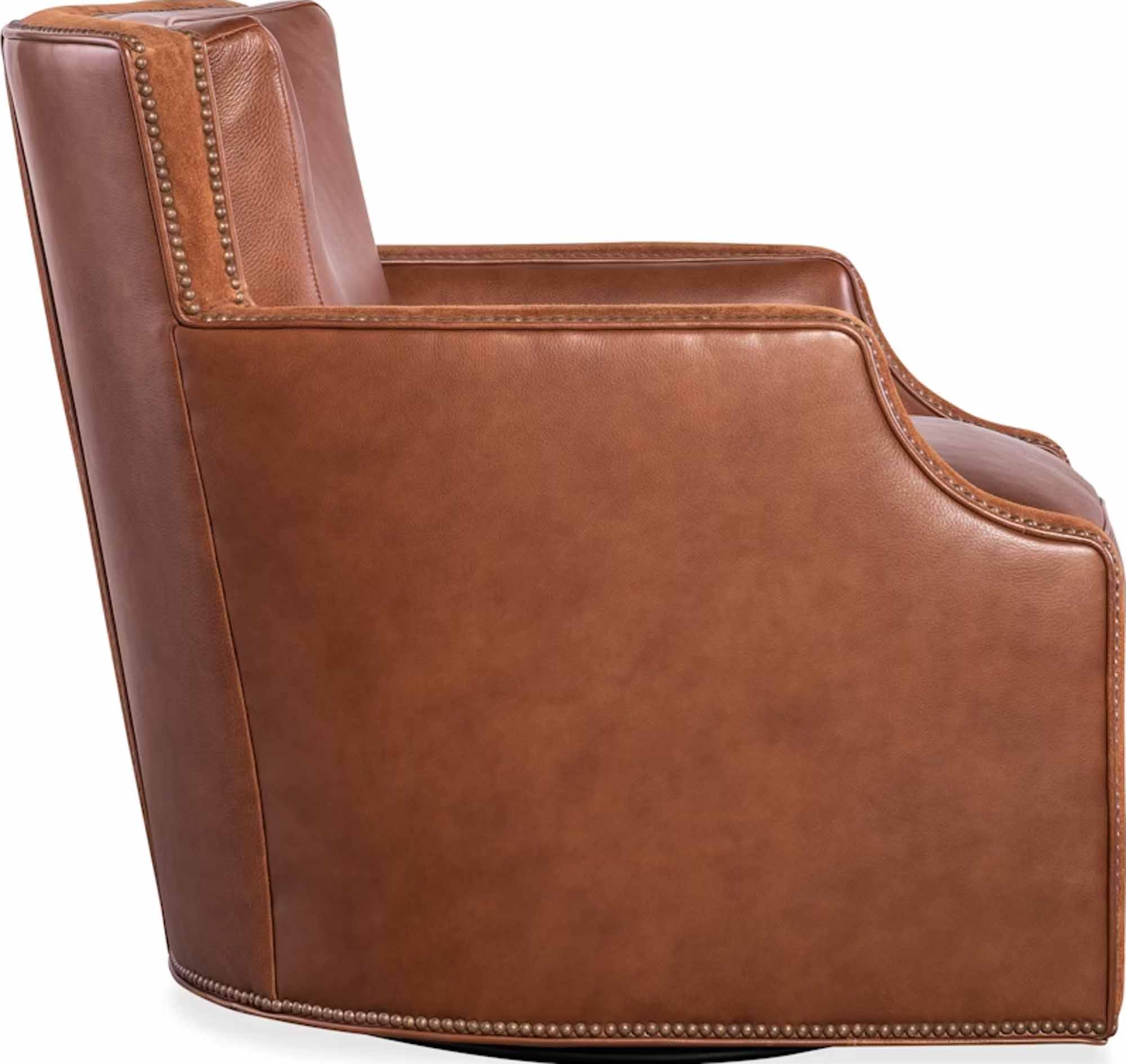 Fredricksen Leather Swivel Chair - Image 6