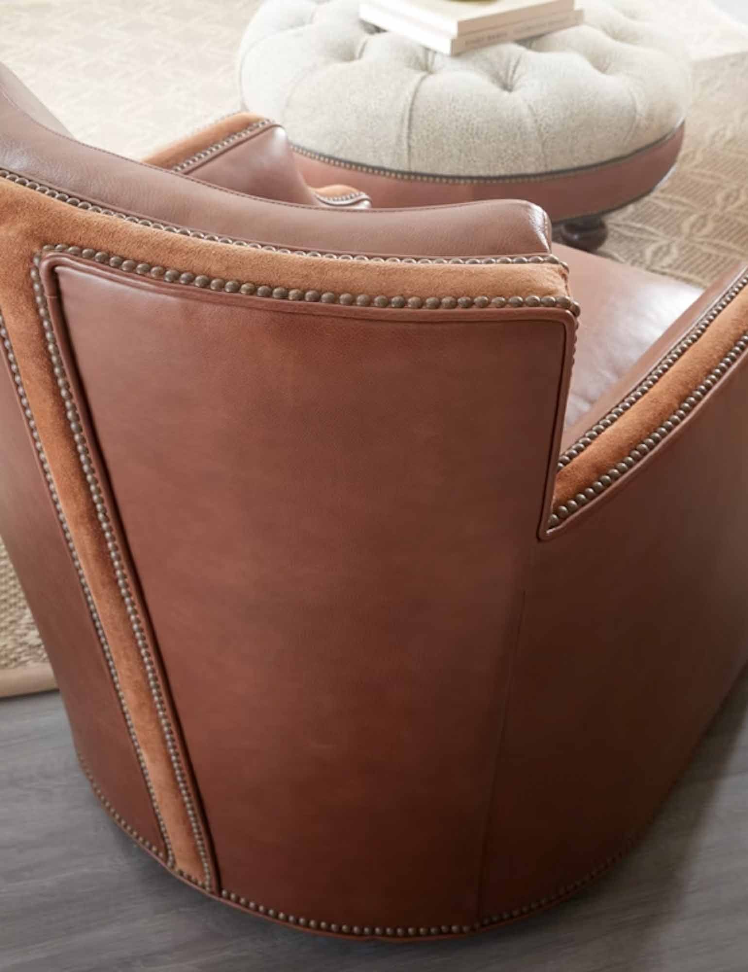 Fredricksen Leather Swivel Chair - Image 8