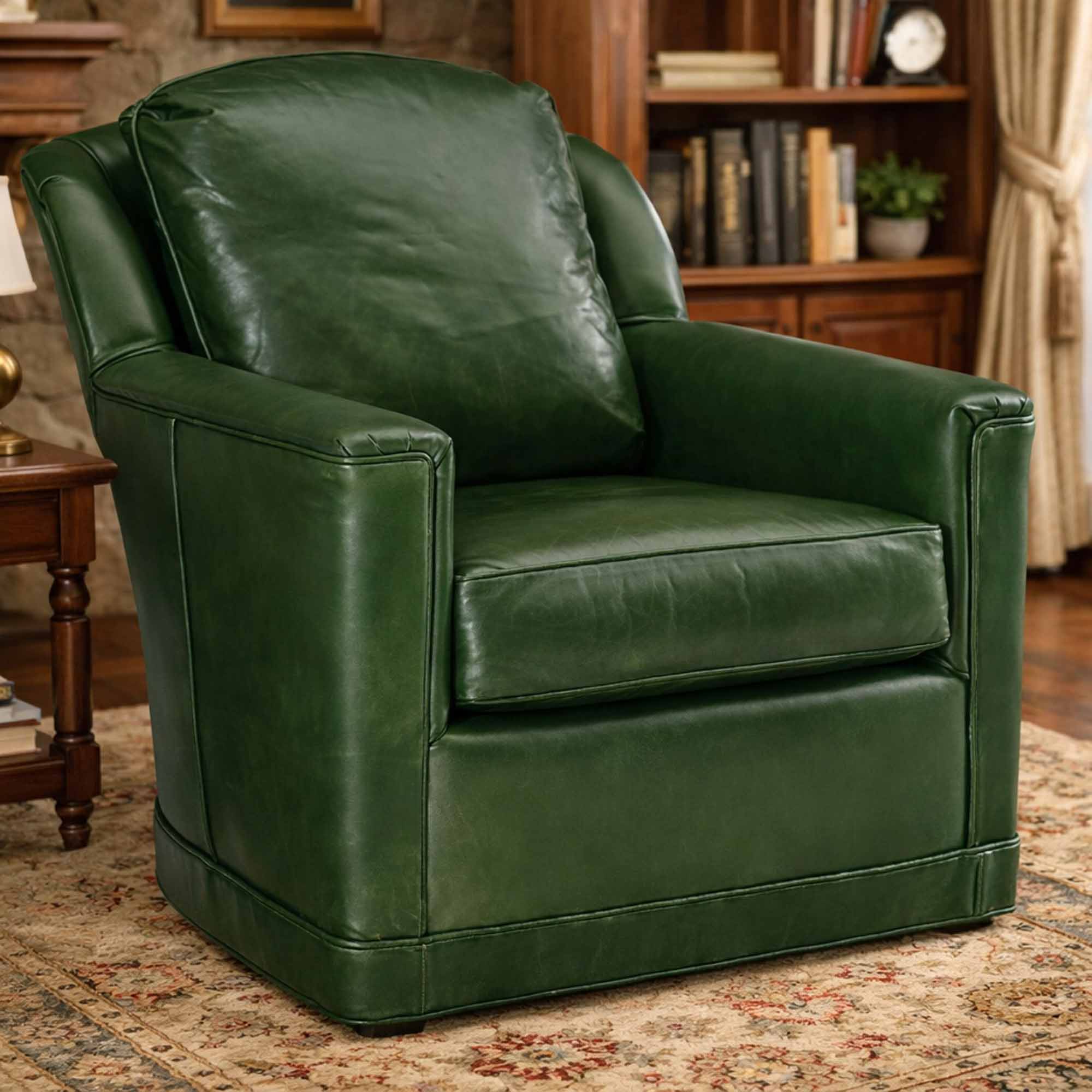 Gemma Leather Swivel Chair - Image 3