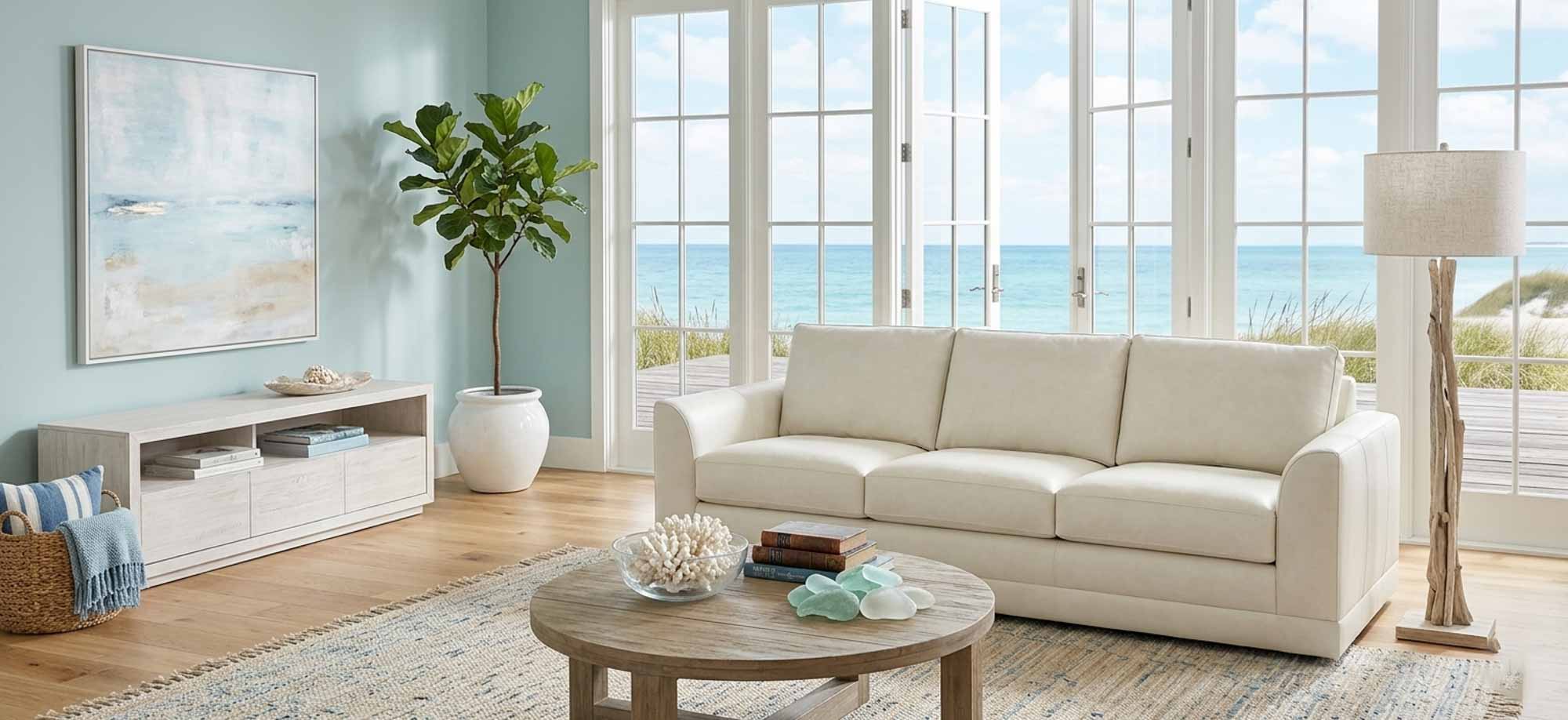 George Leather Sofa - Image 9