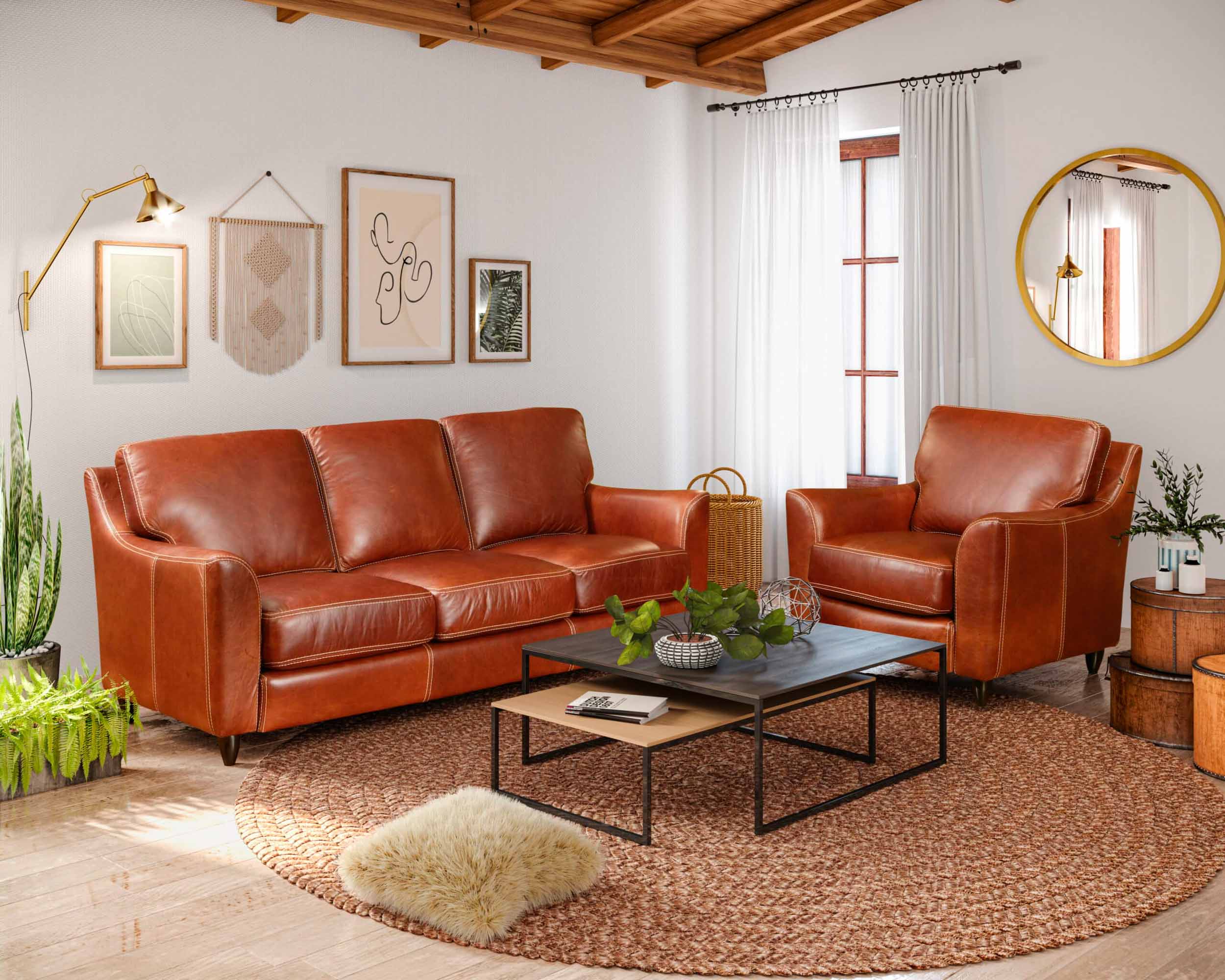 Great Texas Leather Sofa - Image 3