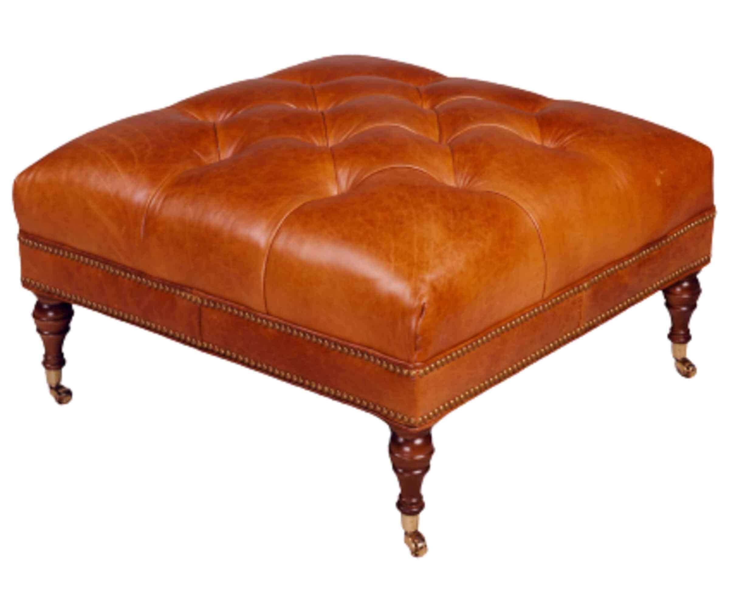 Grover Leather Cocktail Ottoman