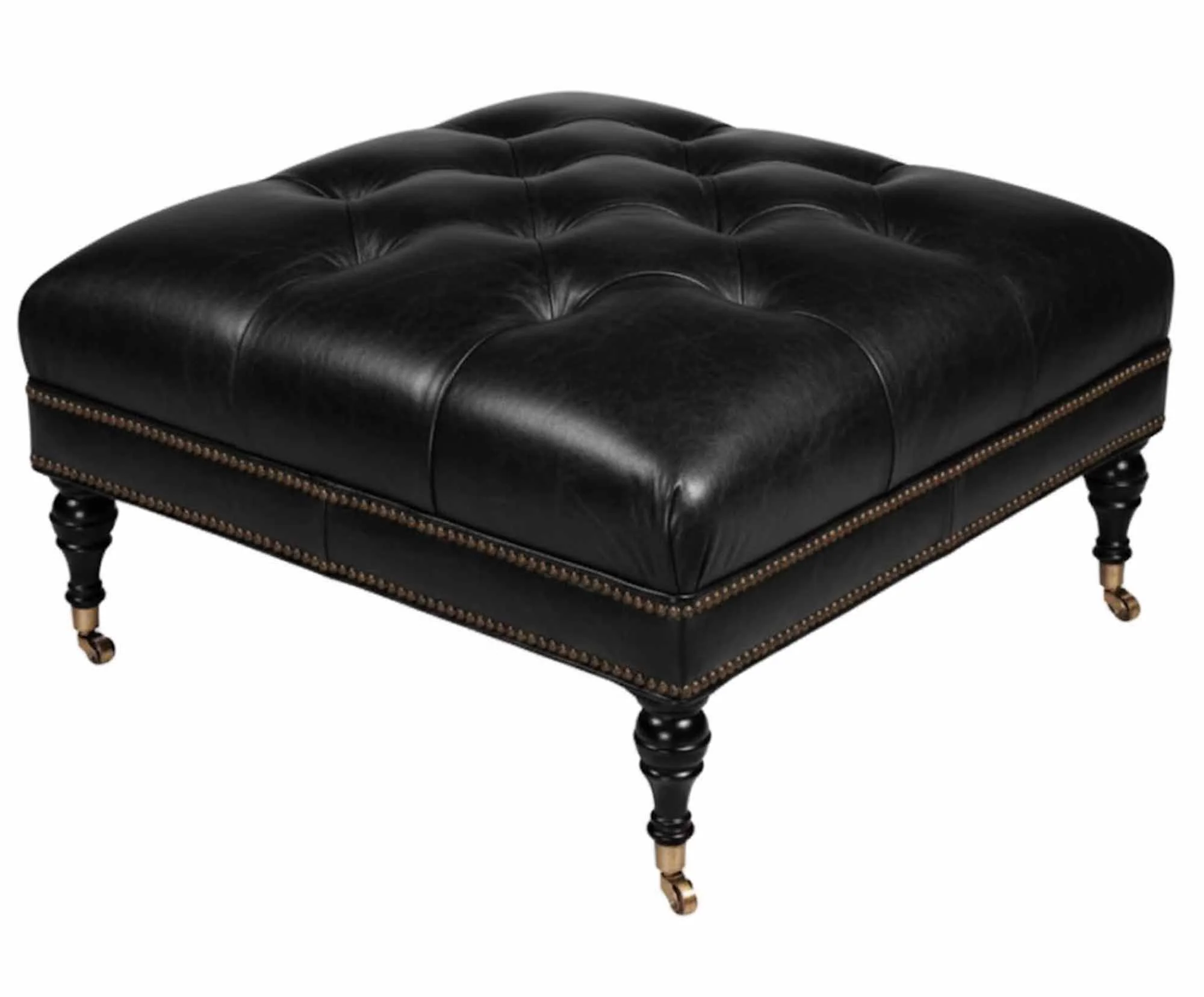 Grover Leather Cocktail Ottoman - Image 2