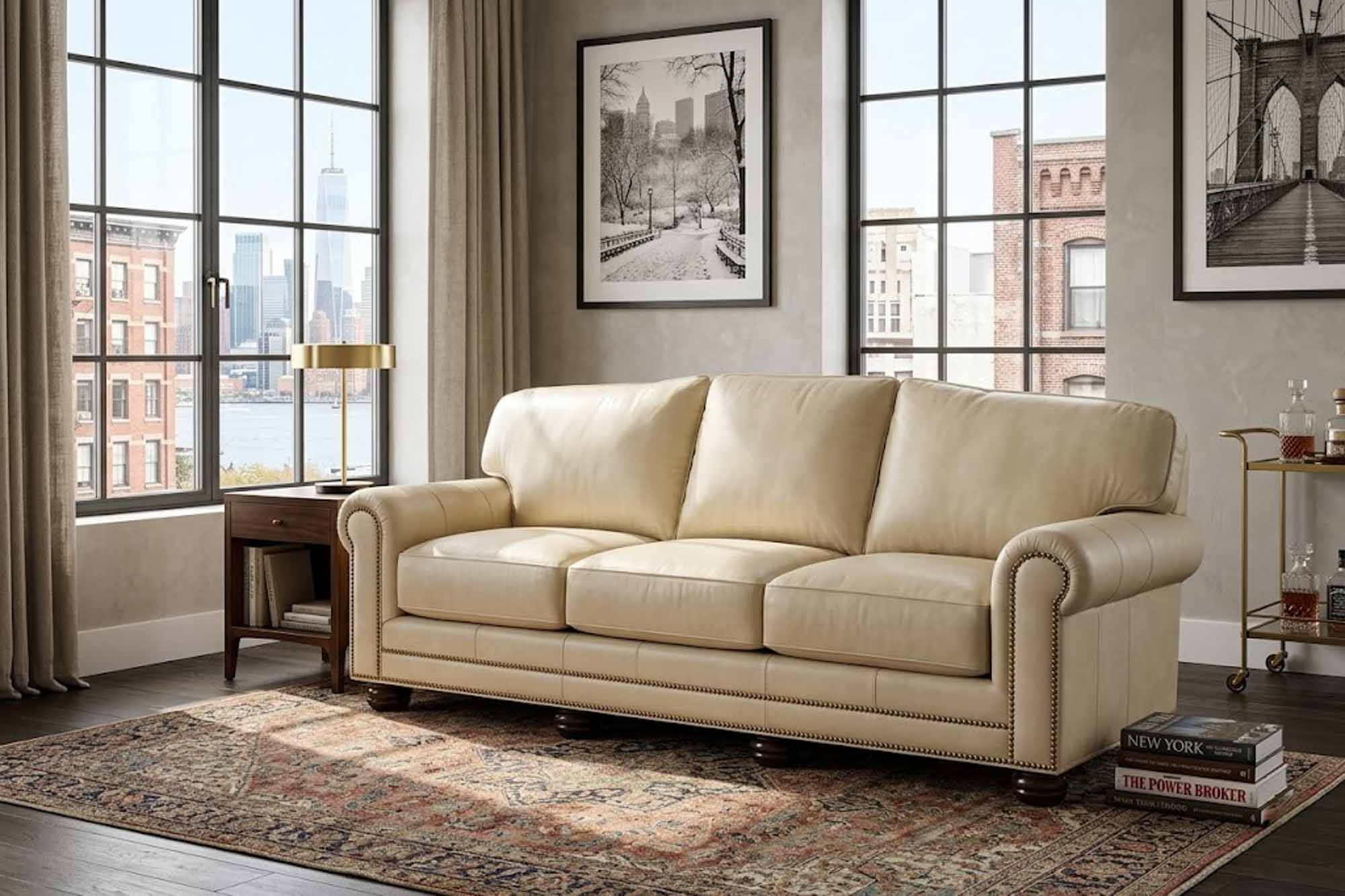 Hadlock Leather Sleeper Sofa - Image 6