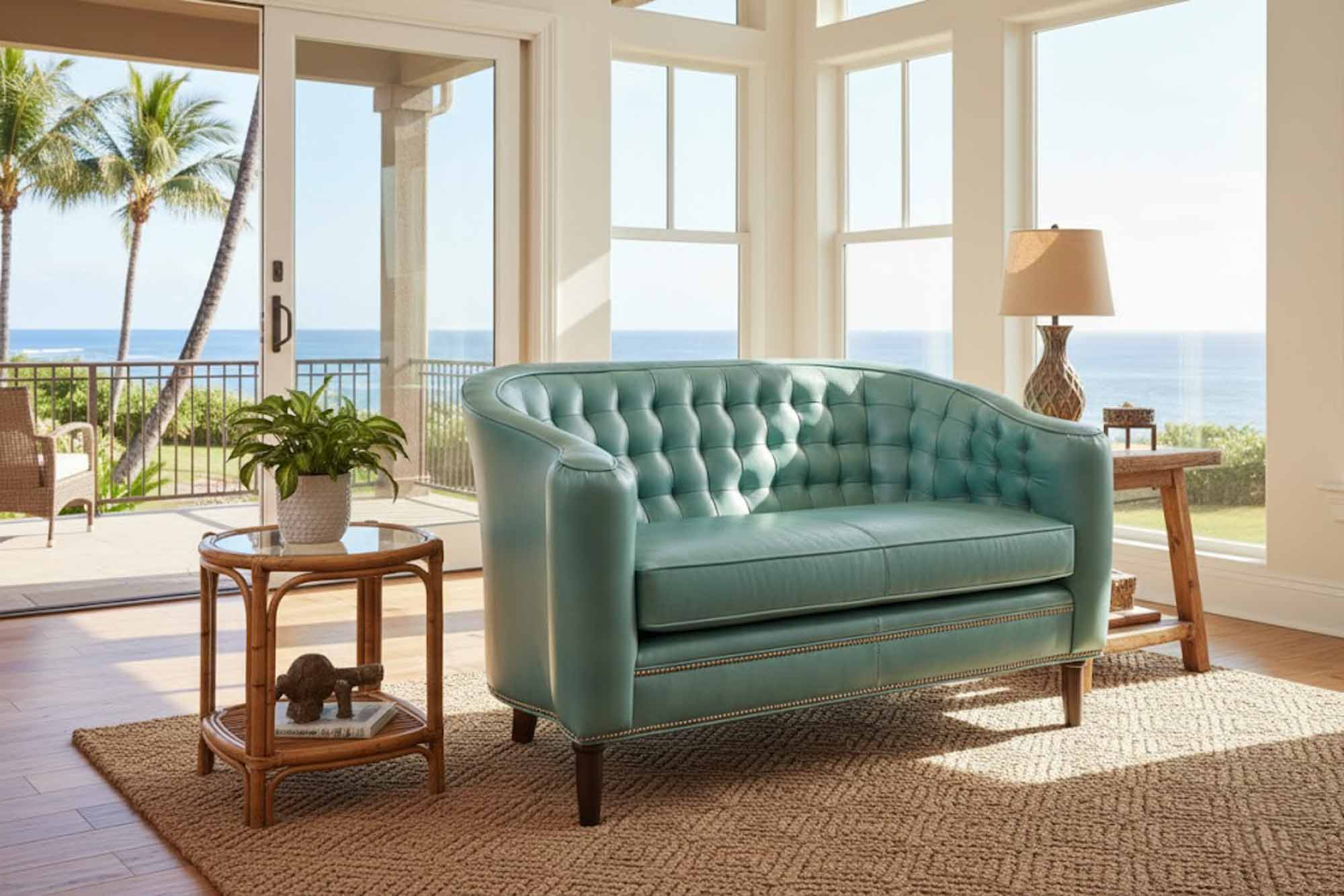 Halligan Leather Settee - Image 6