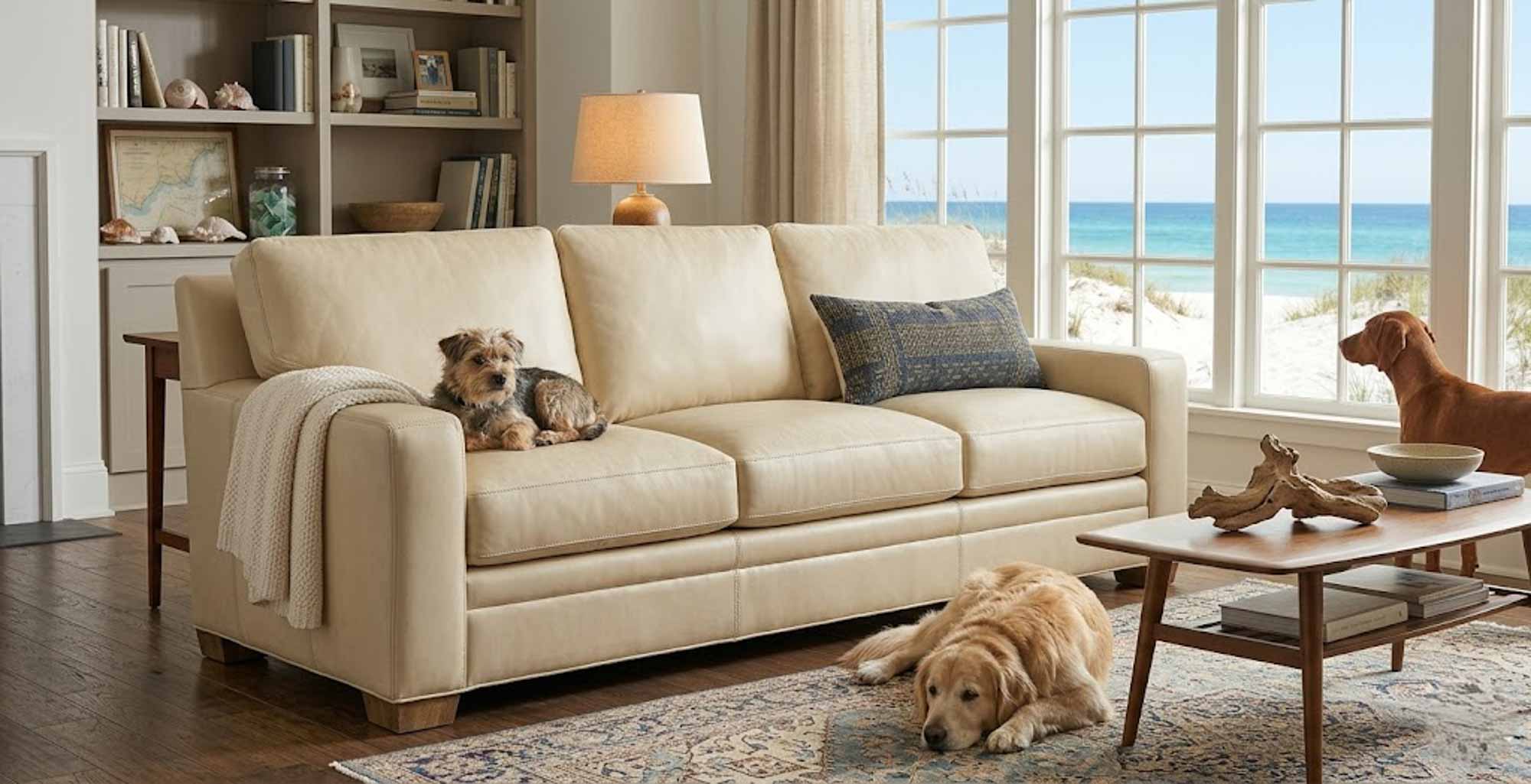 Hanley Leather Sofa - Image 4