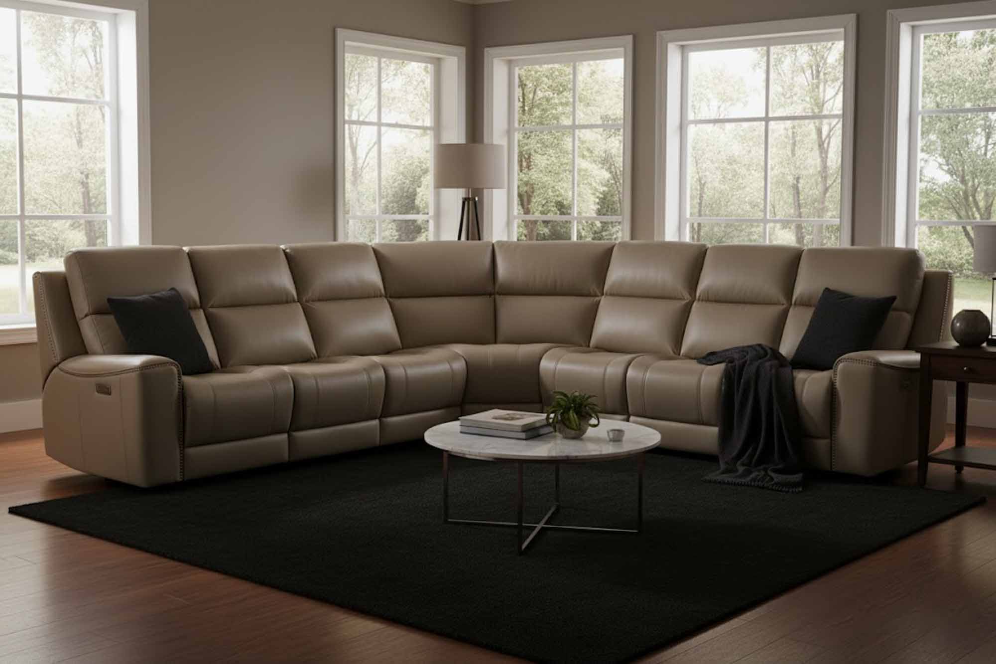Hastings Leather Power Reclining Sectional With Articulating Headrest - Image 8
