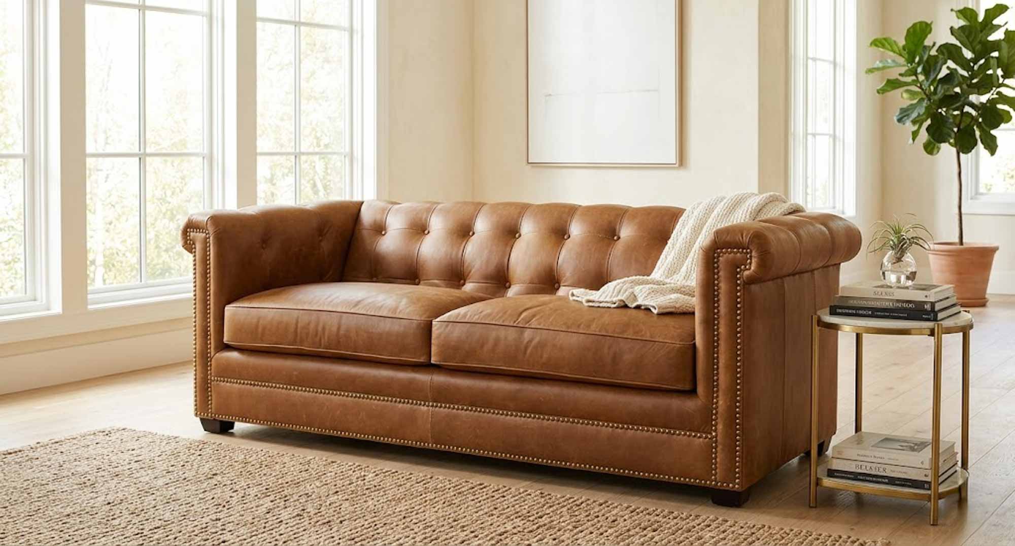 Hawkins Leather Loveseat - Image 2