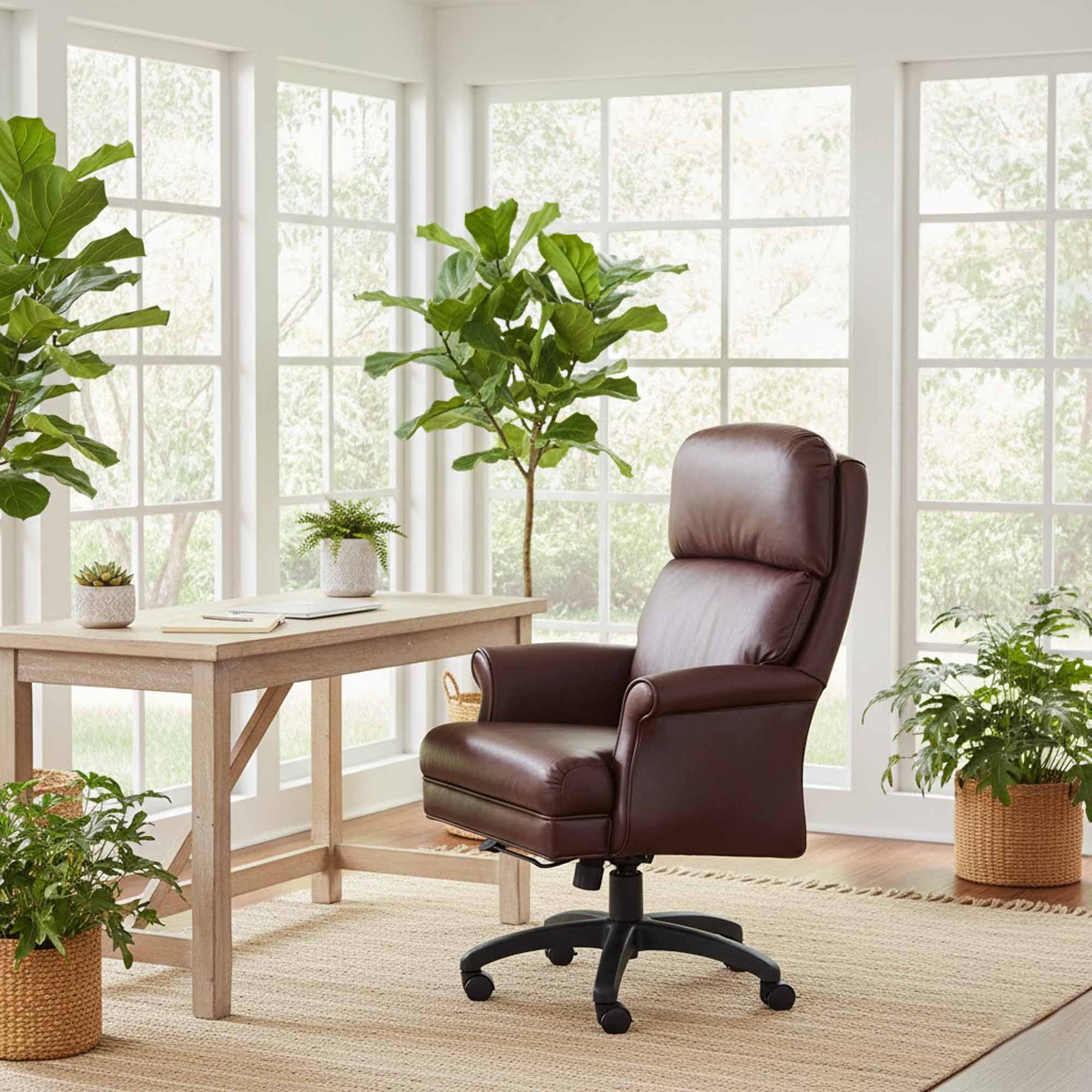 Heirloom Leather Swivel Tilt Chair - Image 4