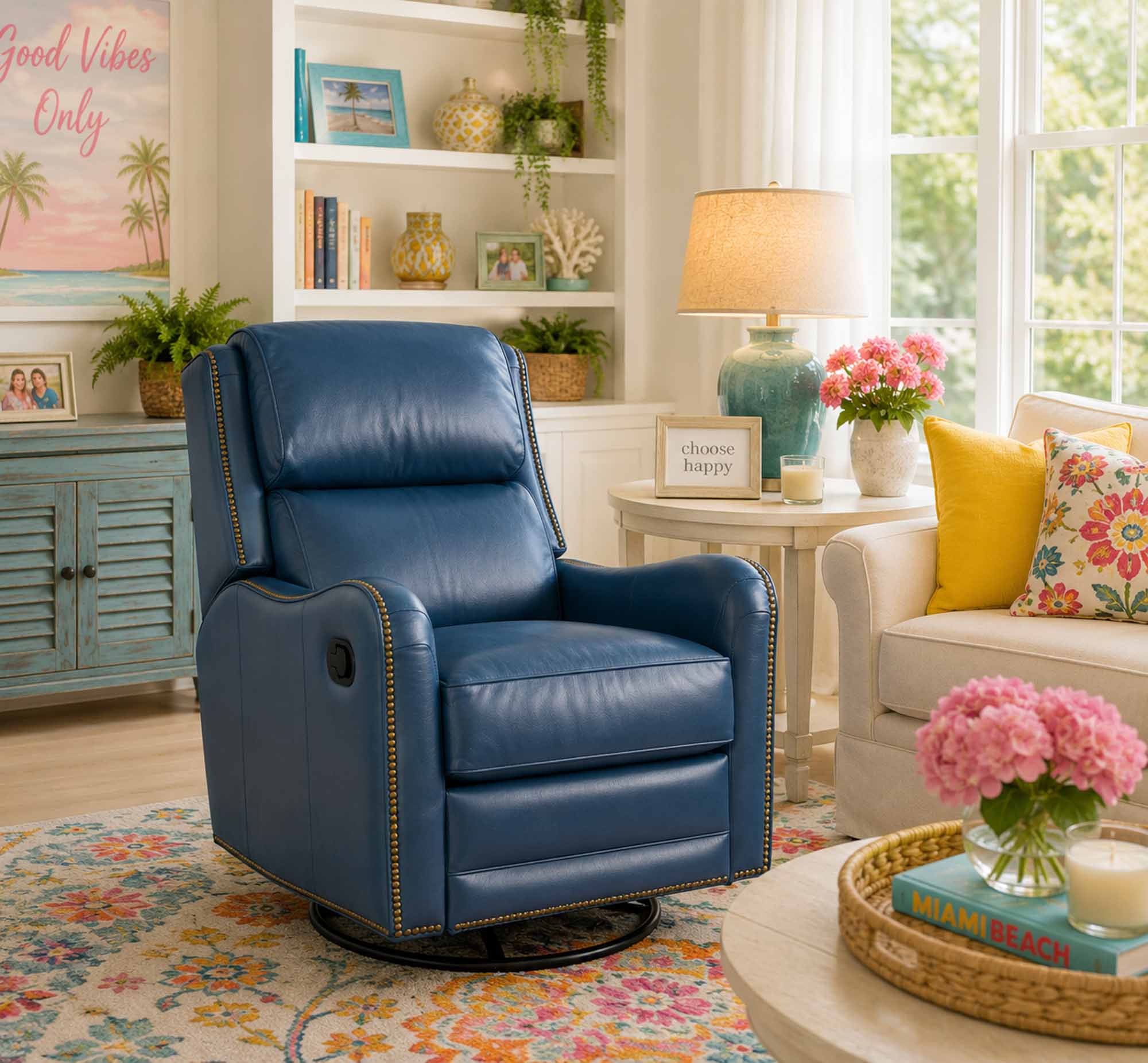 Henley Leather Swivel Glider Recliner - Image 6