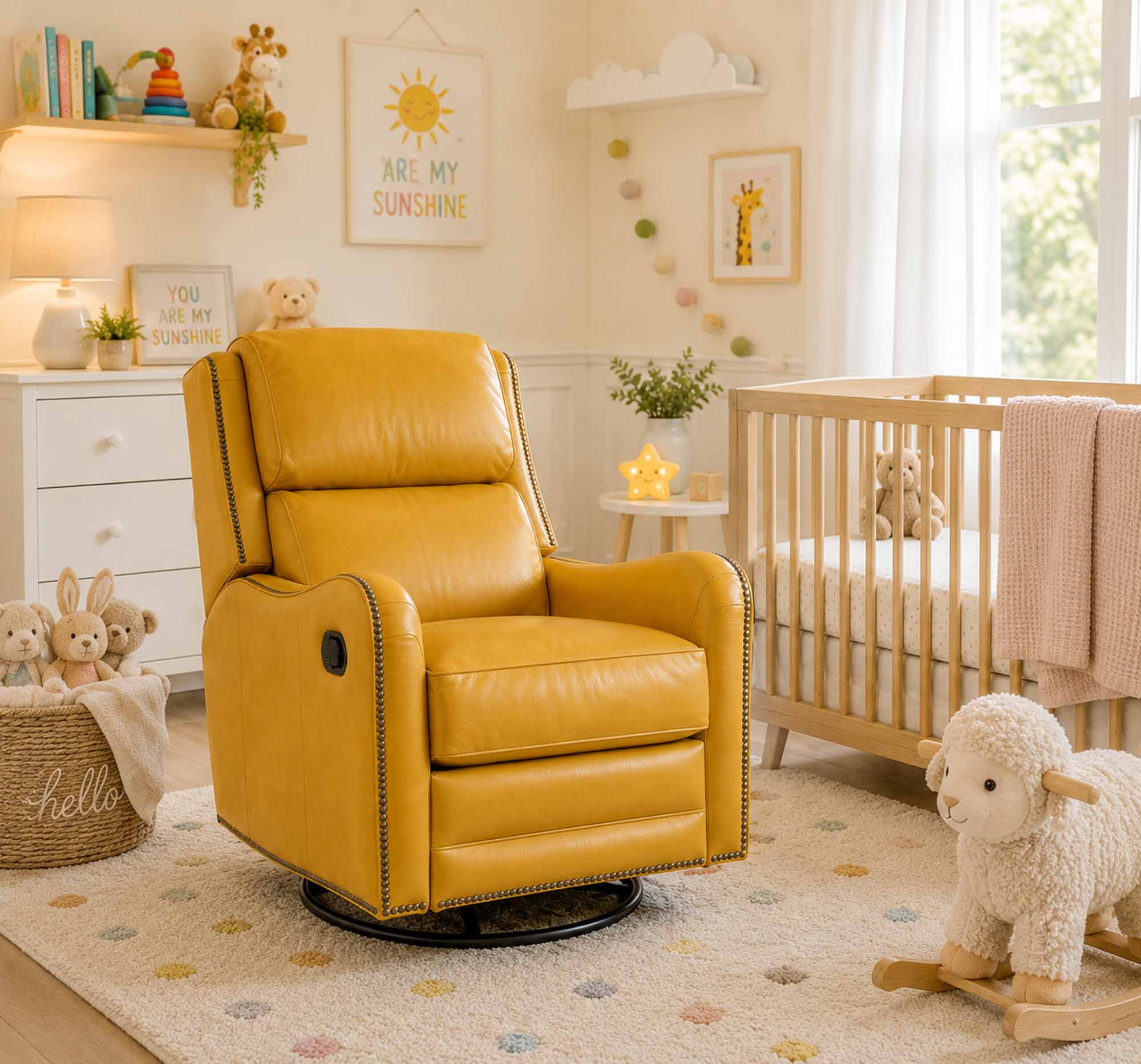 Henley Leather Swivel Glider Recliner - Image 7