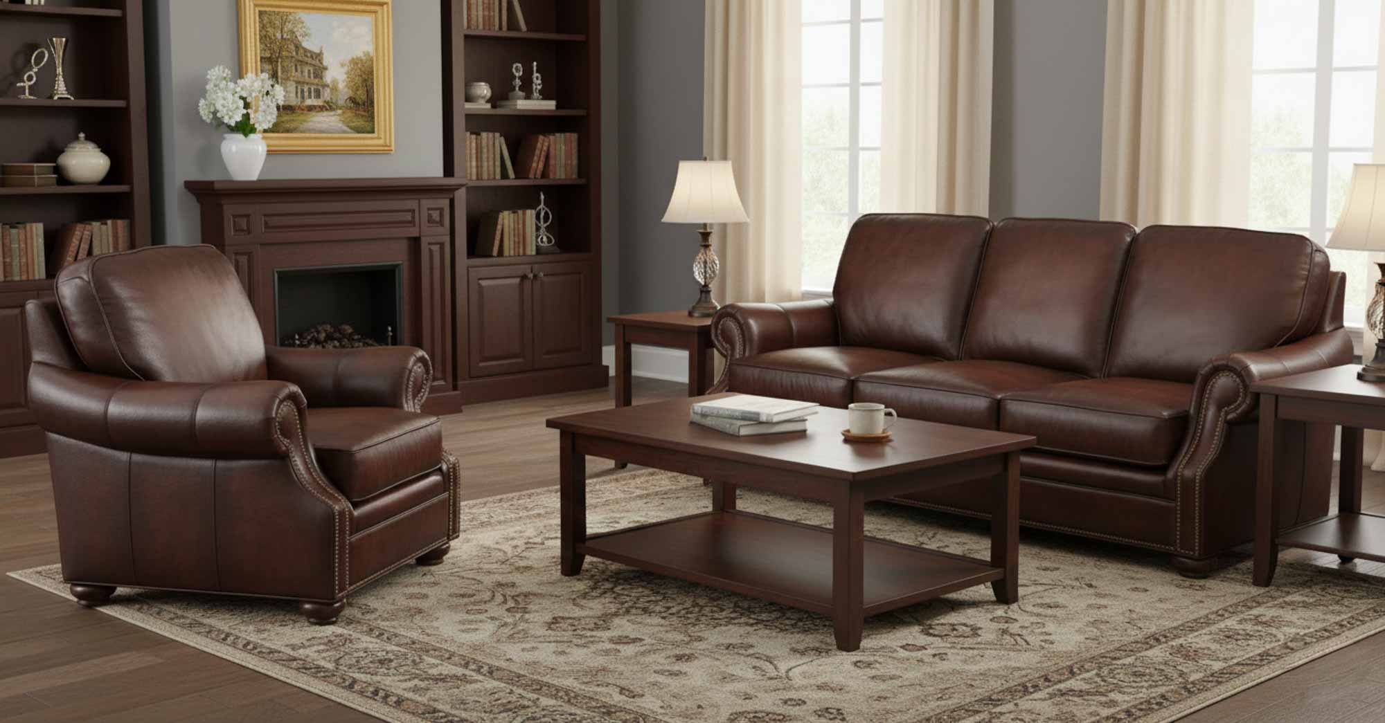 Herrigan Leather Sofa - Image 5