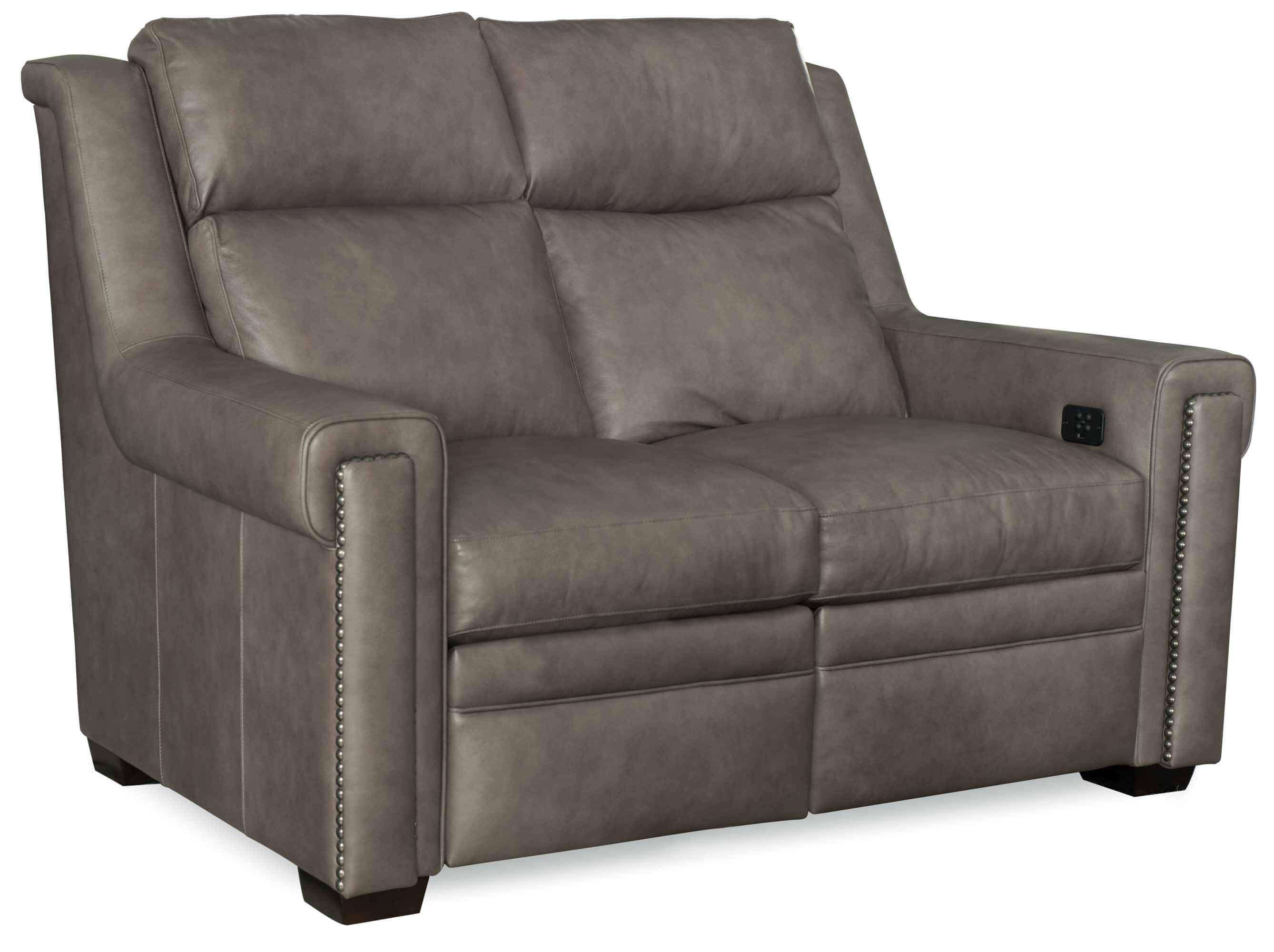 Huntsman Leather Power Reclining Loveseat With Articulating Headrest