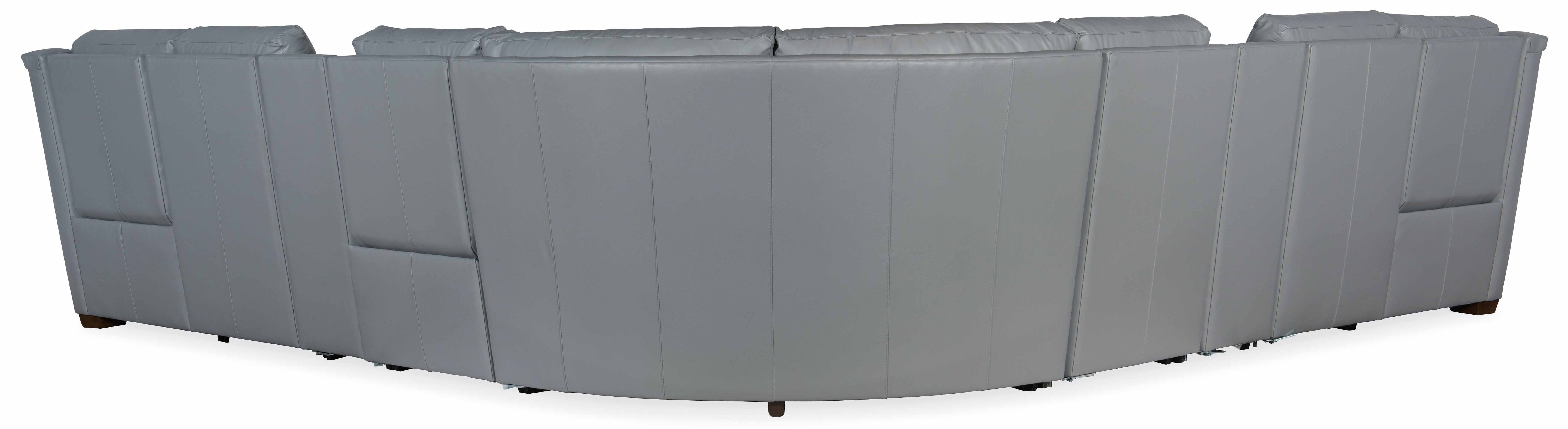 Huntsman Leather Power Reclining Sectional With Articulating Headrest - Image 3