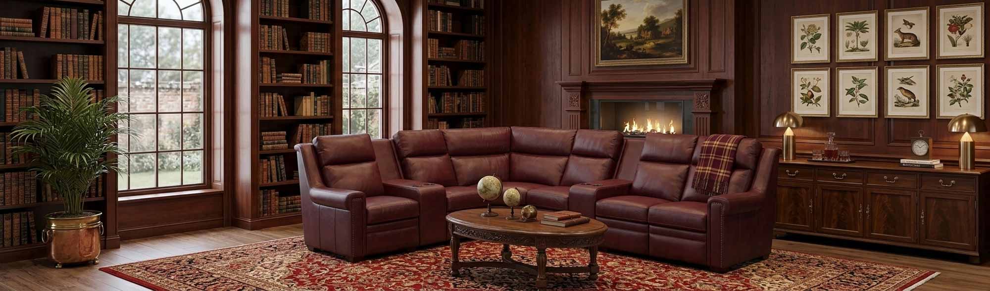 Huntsman Leather Power Reclining Sectional With Articulating Headrest - Image 6
