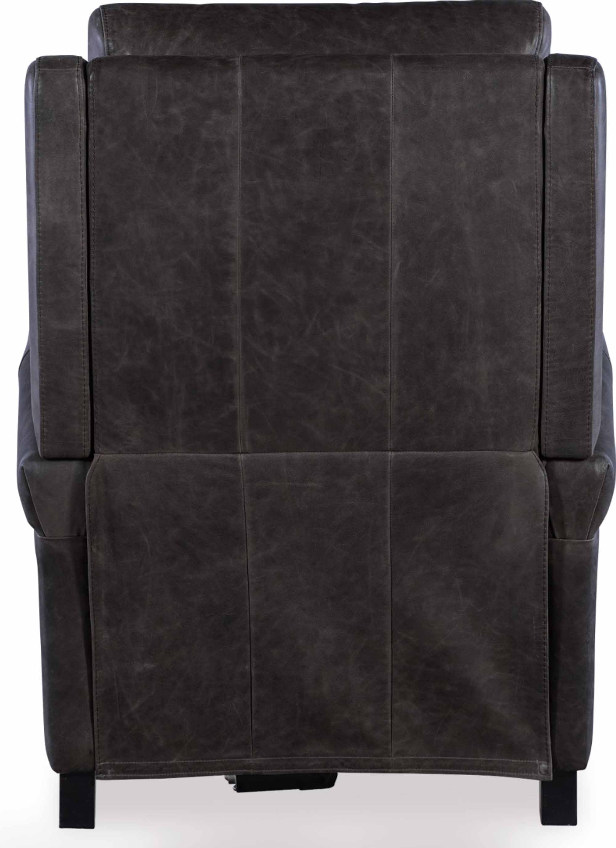 Hurley Leather Power Recliner With Articulating Headrest In Grey - Image 2
