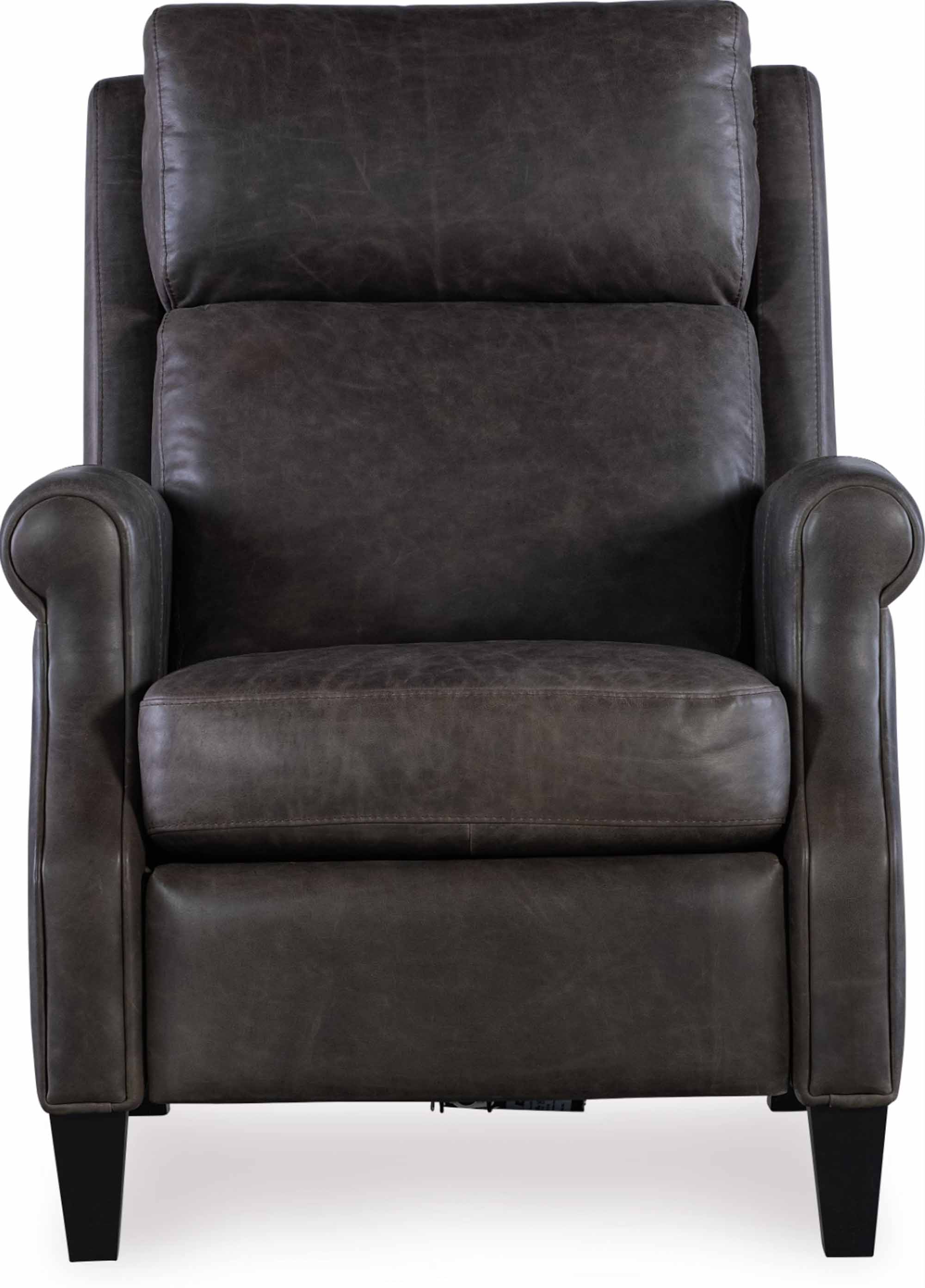 Hurley Leather Power Recliner With Articulating Headrest In Grey - Image 6