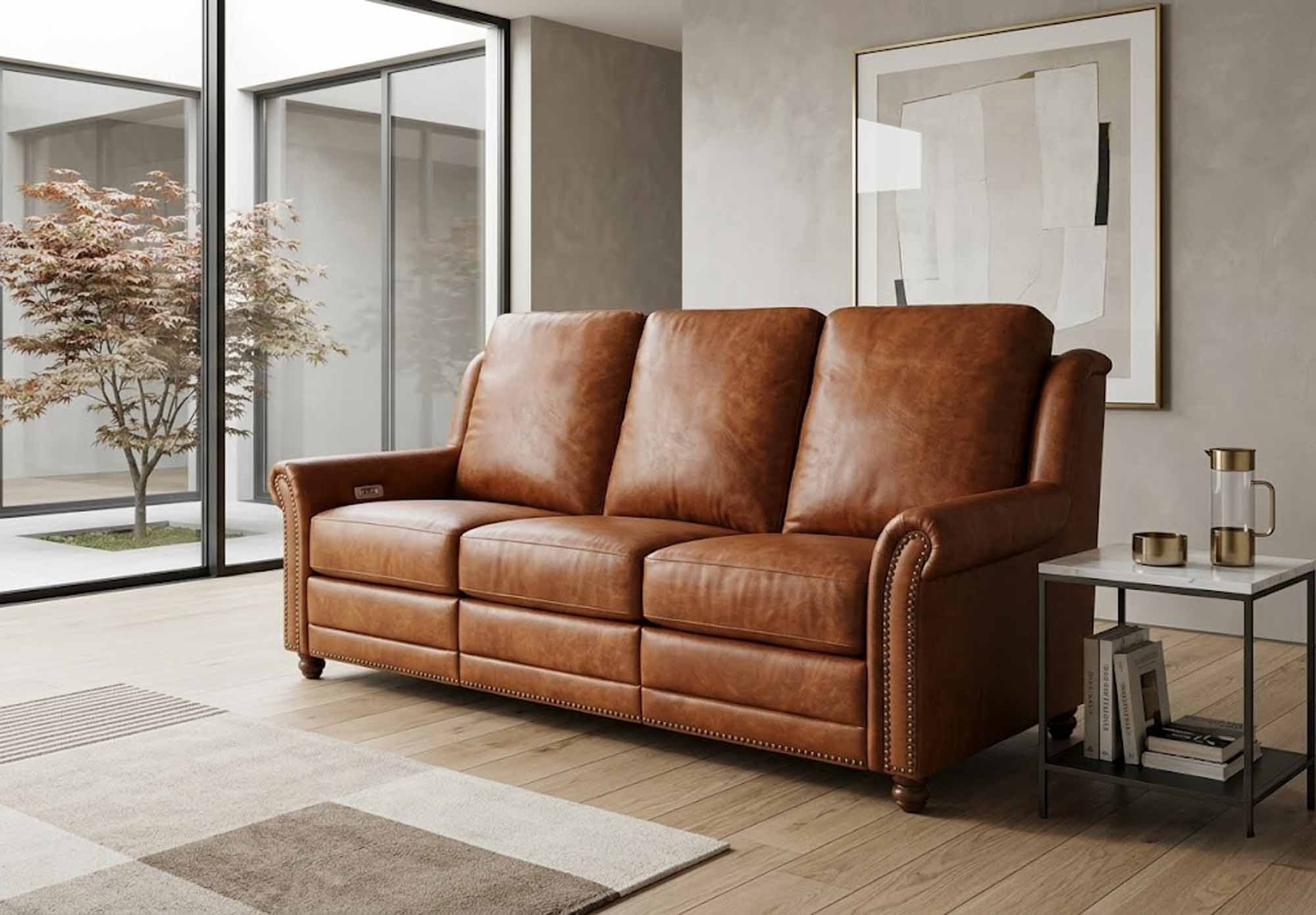 Isla Leather Power Reclining Loveseat - Image 4