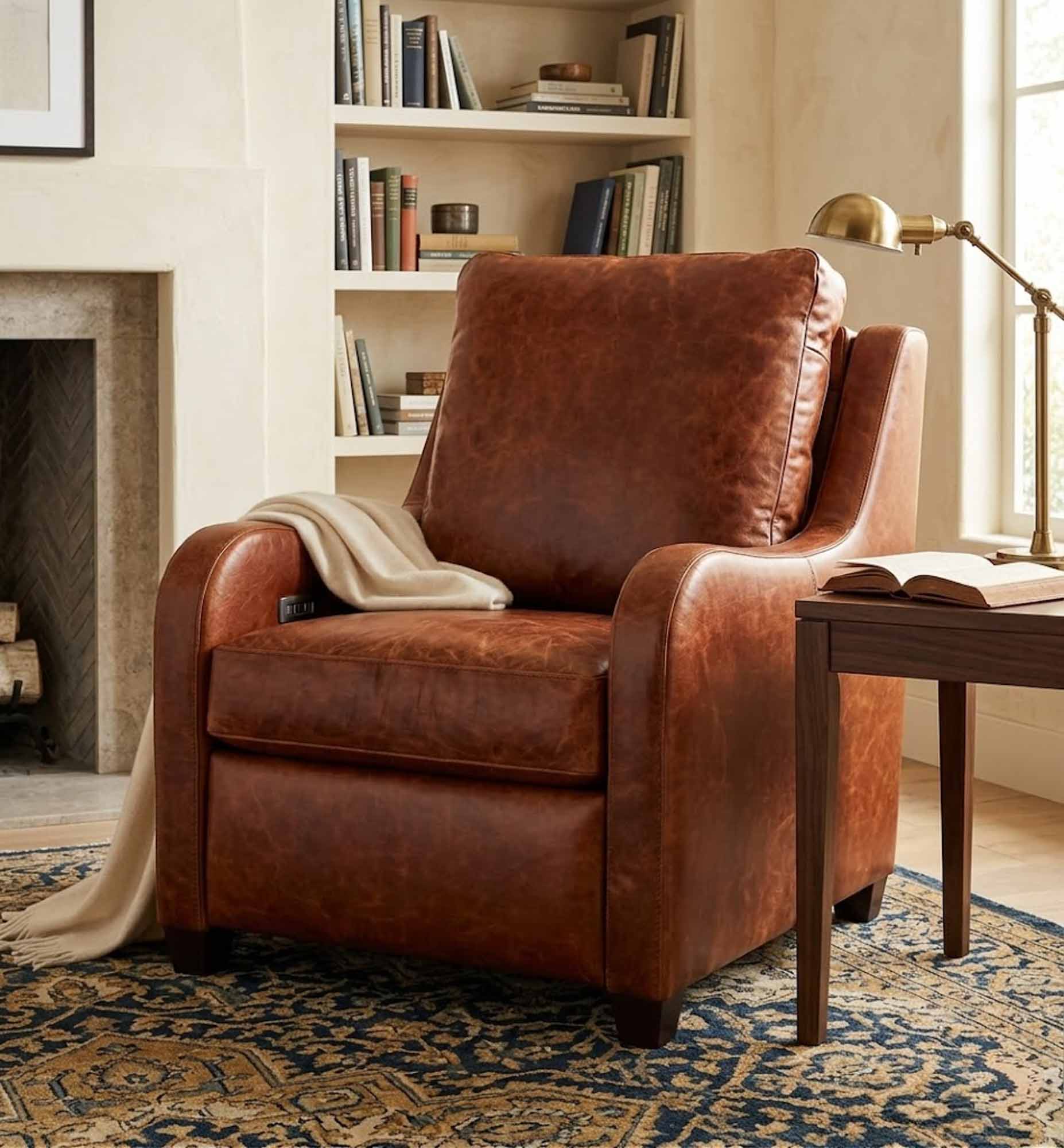 Jamie Leather Power Recliner With Articulating Headrest - Image 3
