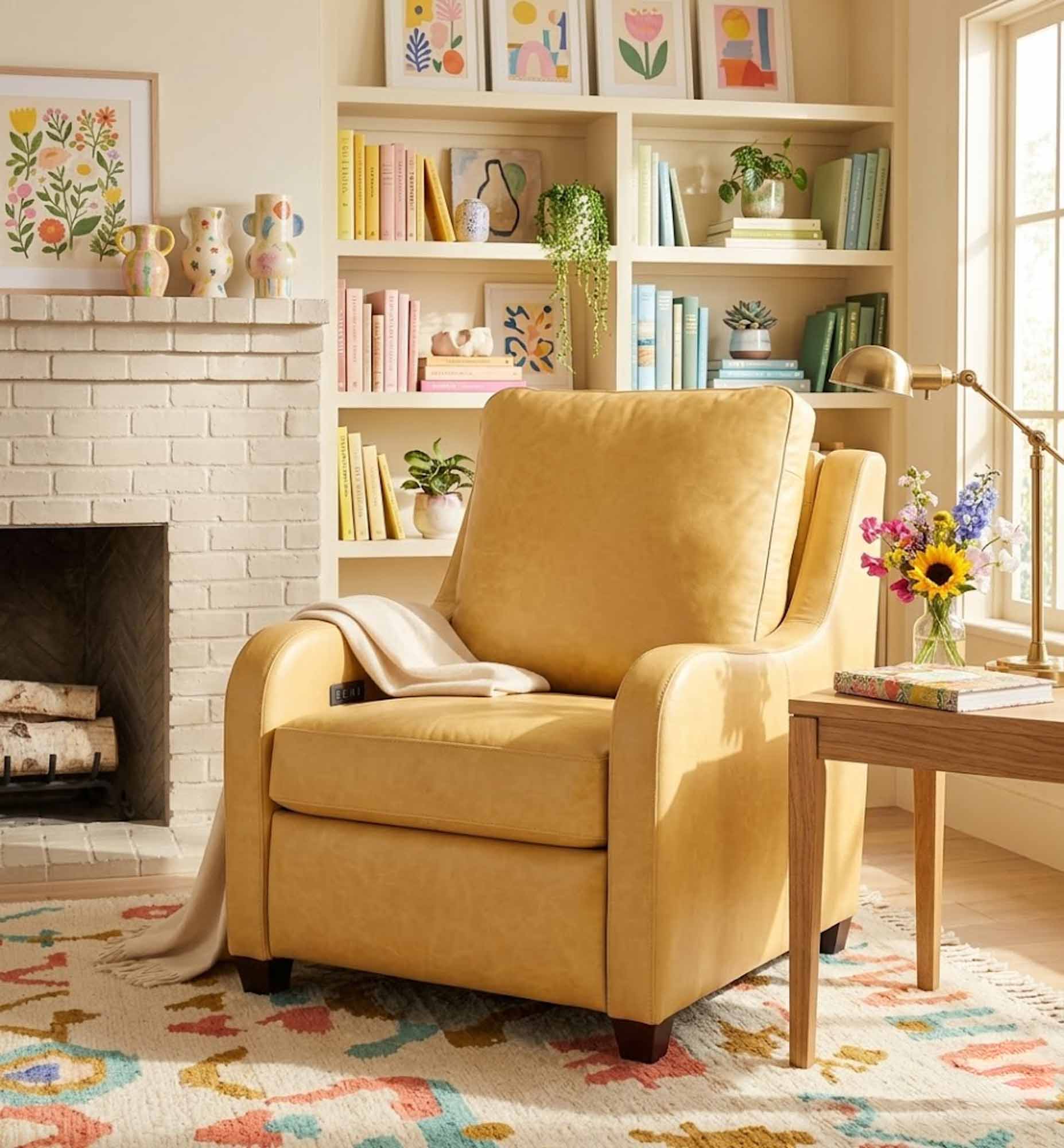 Jamie Leather Power Recliner With Articulating Headrest - Image 4