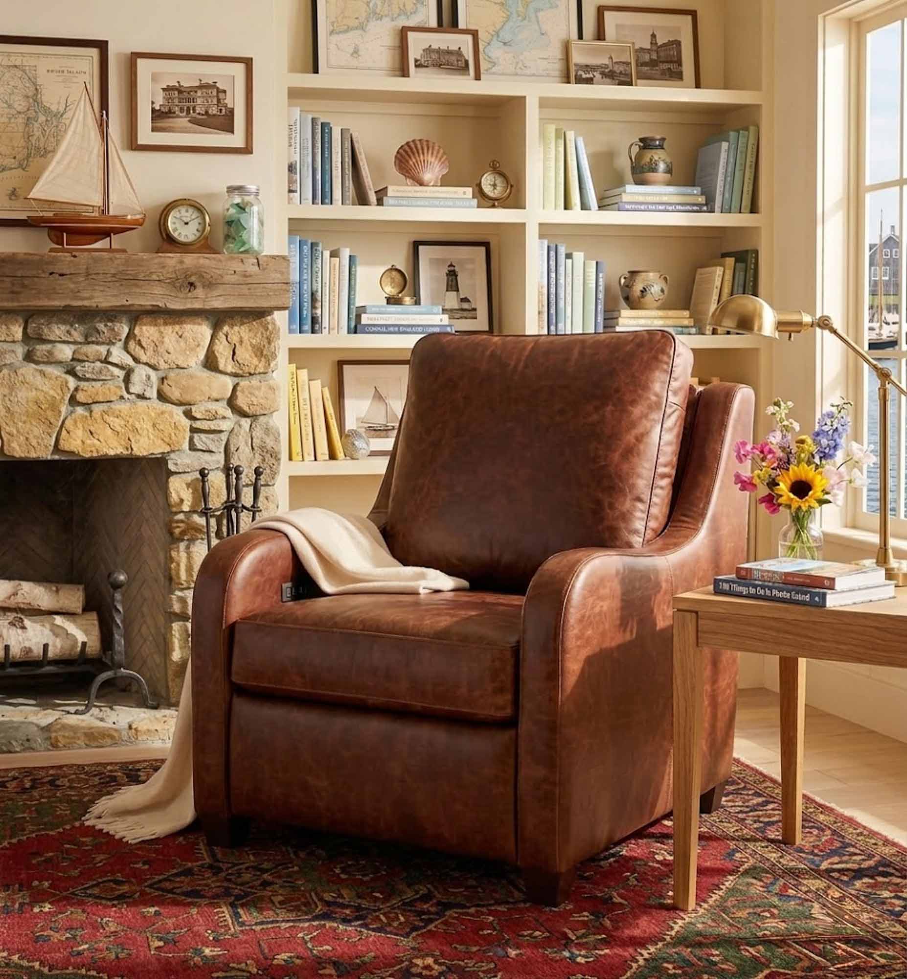 Jamie Leather Power Recliner With Articulating Headrest - Image 5