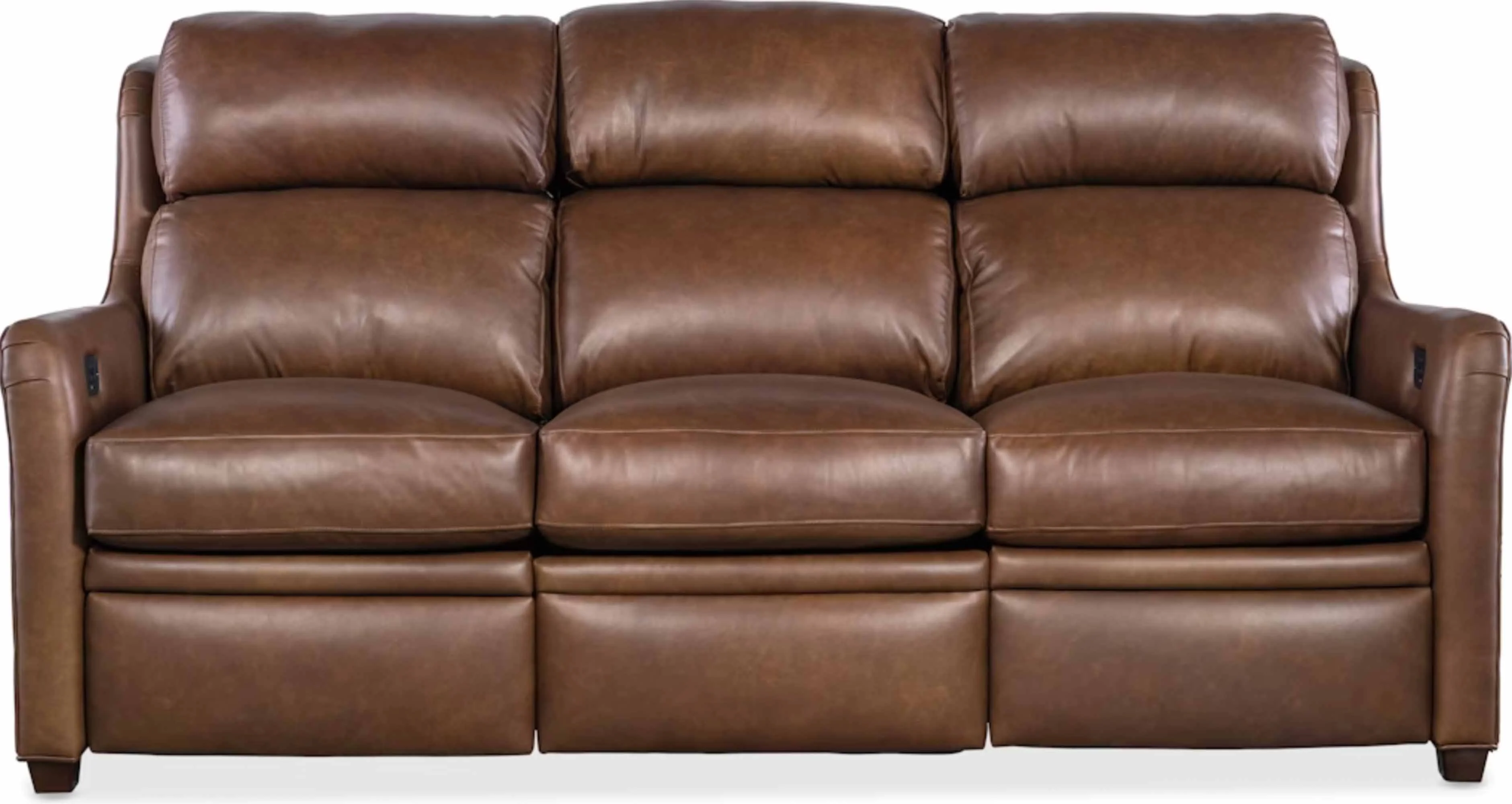 Johnson Leather Power Reclining Sofa With Articulating Headrest - Image 2