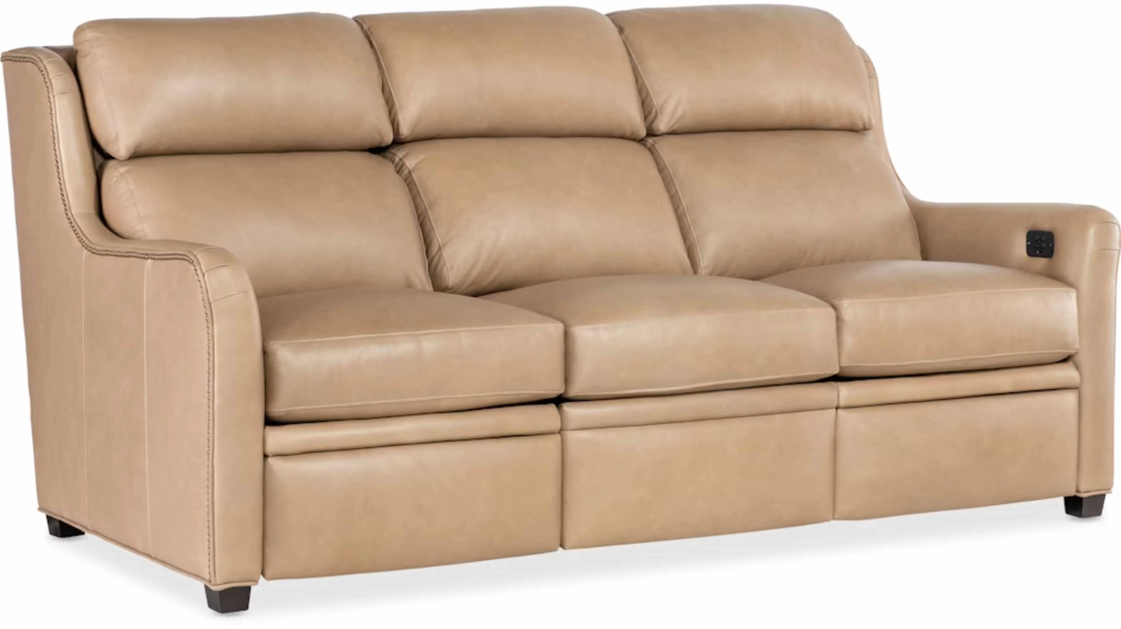 Johnson Leather Power Reclining Sofa With Articulating Headrest - Image 7