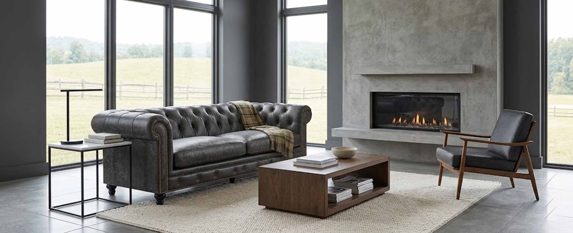 Jude Leather Loveseat - Image 3