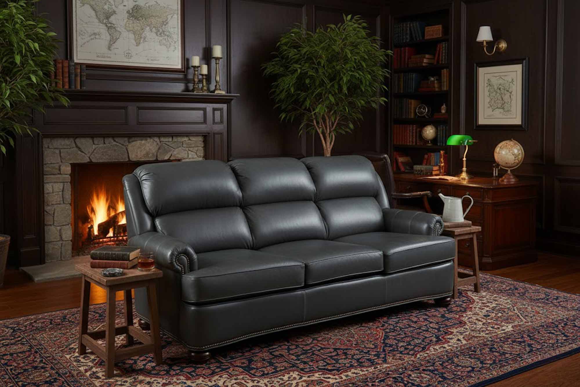 Justin Leather Sofa - Image 7
