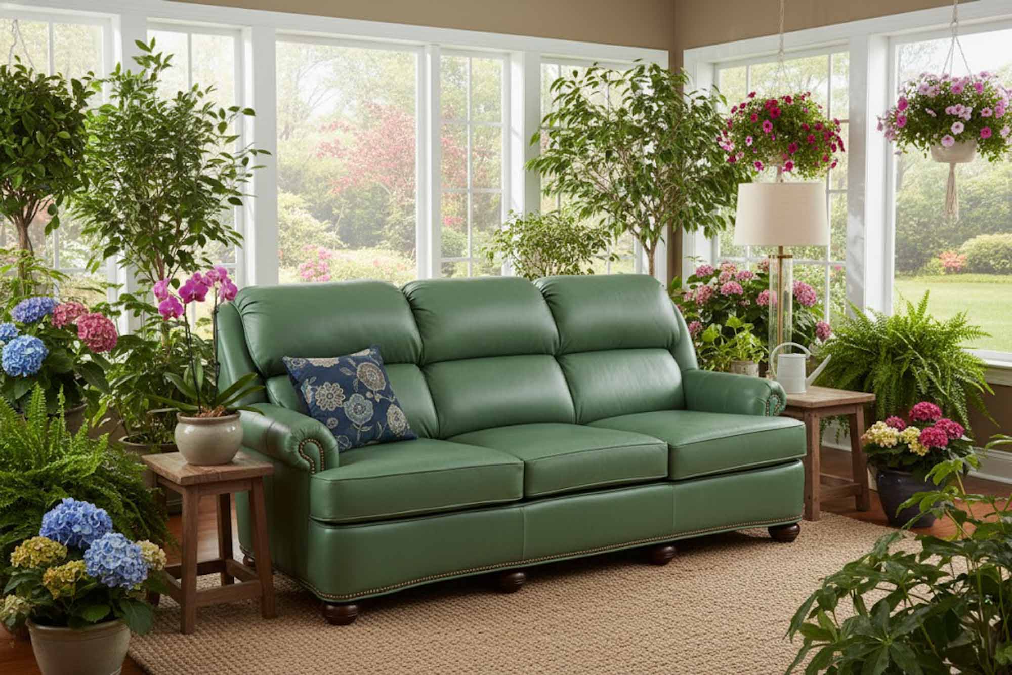 Justin Leather Sofa - Image 8