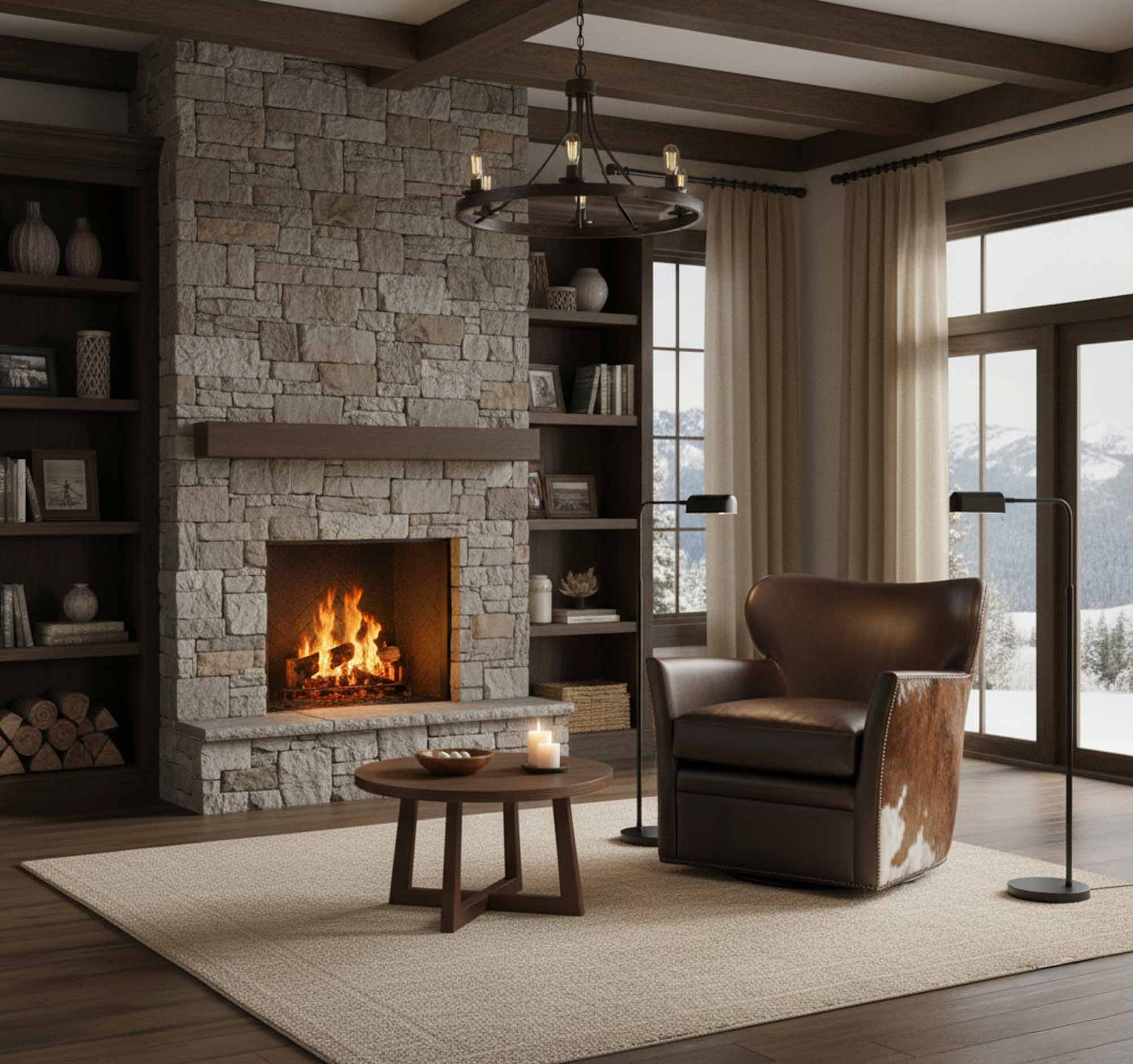 Kato Leather Swivel Chair In Brown - Image 5